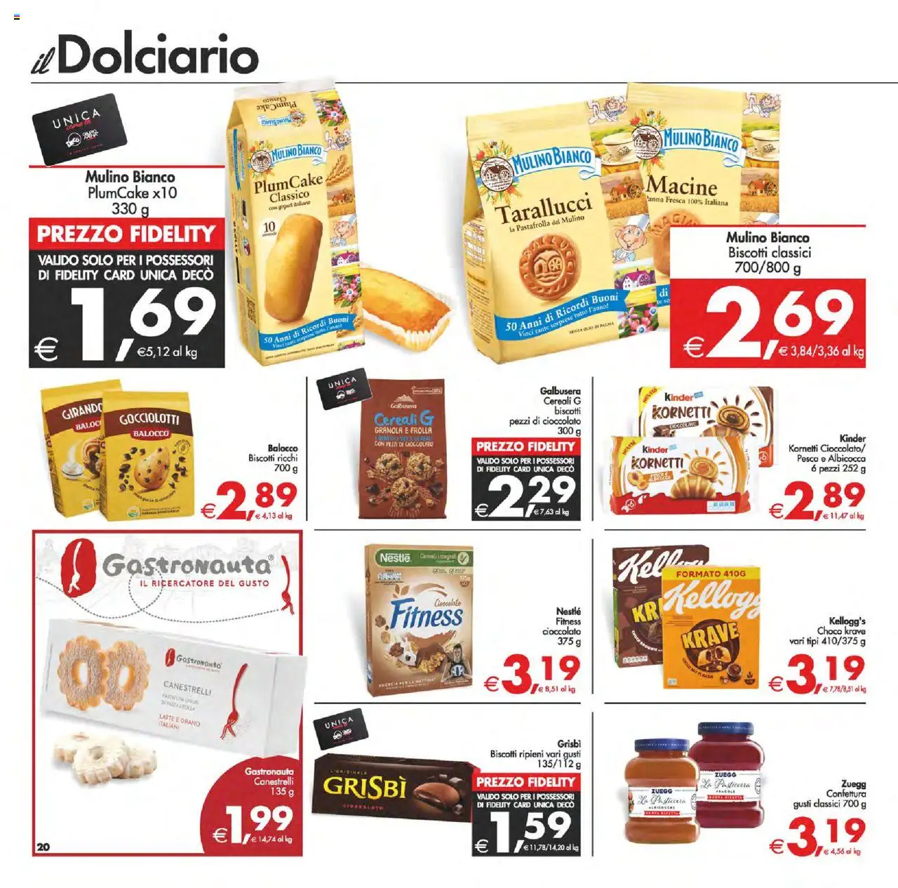 Volantino Decò del 12.08.2025 | Pagina: 20 | Prodotti: Panna, Biscotti, Olio, Plumcake