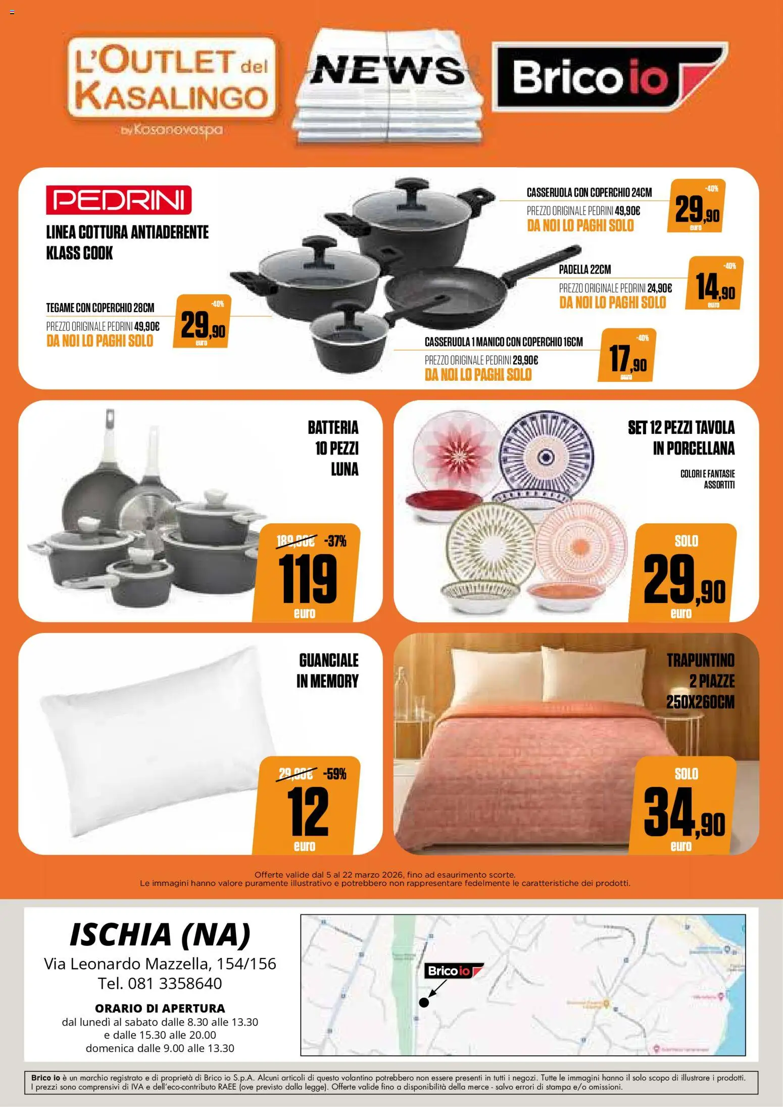 Volantino Brico io del 05.03.2026 | Pagina: 12 | Prodotti: Casseruola, Stampa, Batteria, Guanciale