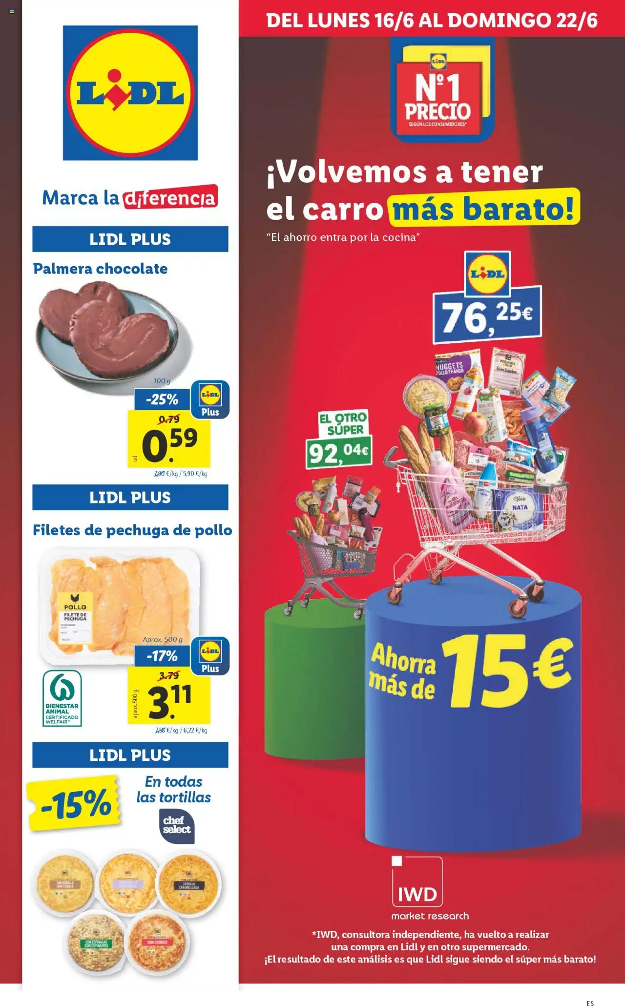Lidl catálogo MAD │ válido desde el 16.06.2025 | Página: 1 | Productos: Δισκέτα, Cocina, Filete, Nuggets