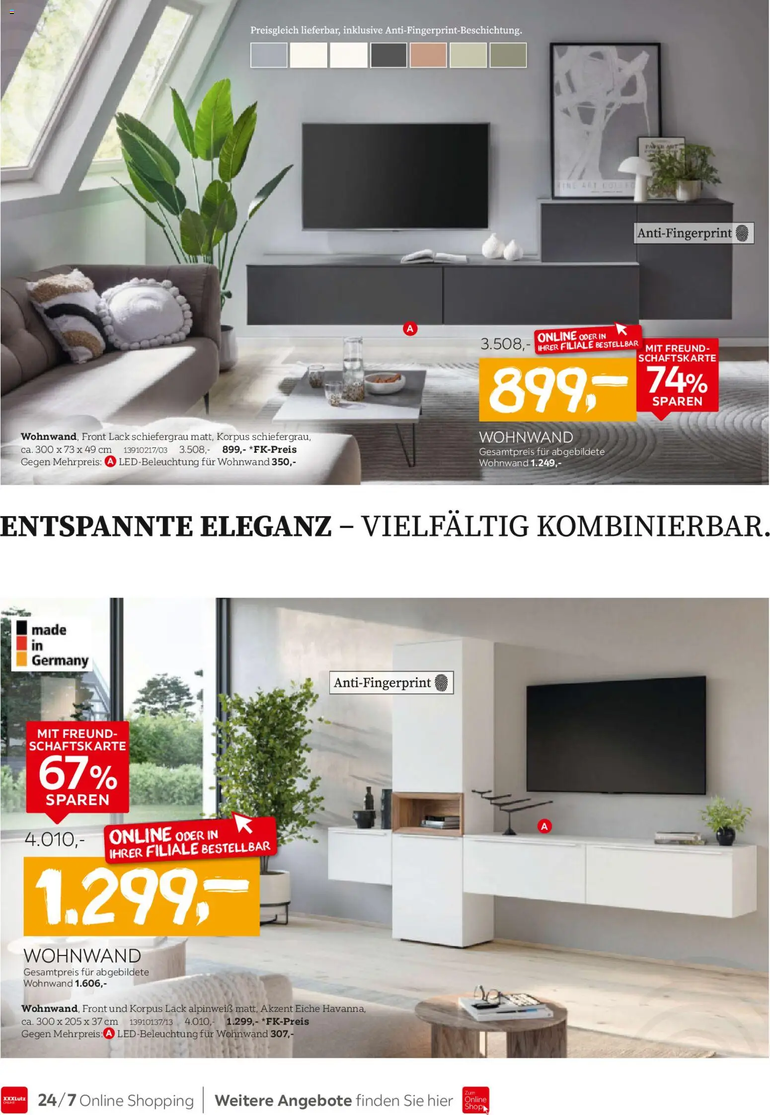 XXXL Lutz Wohnen-Preishits! – gültig ab 26.10.2025 | Seite: 8 | Produkte: Wohnwand