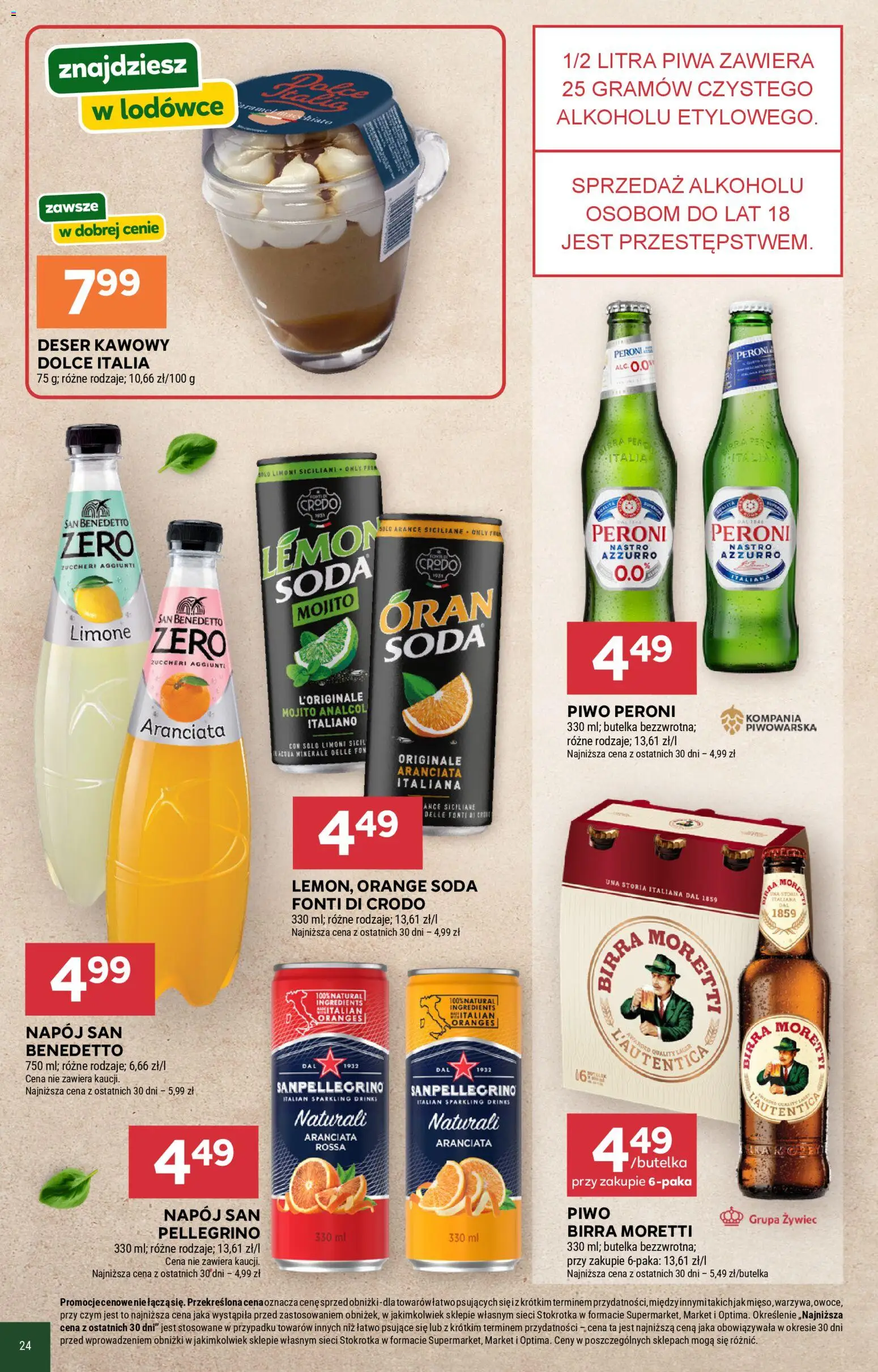 Stokrotka gazetka - Włochy od kuchni od 16.04.2026 | Strona: 9 | Produkty: Stokrotka, Piwo