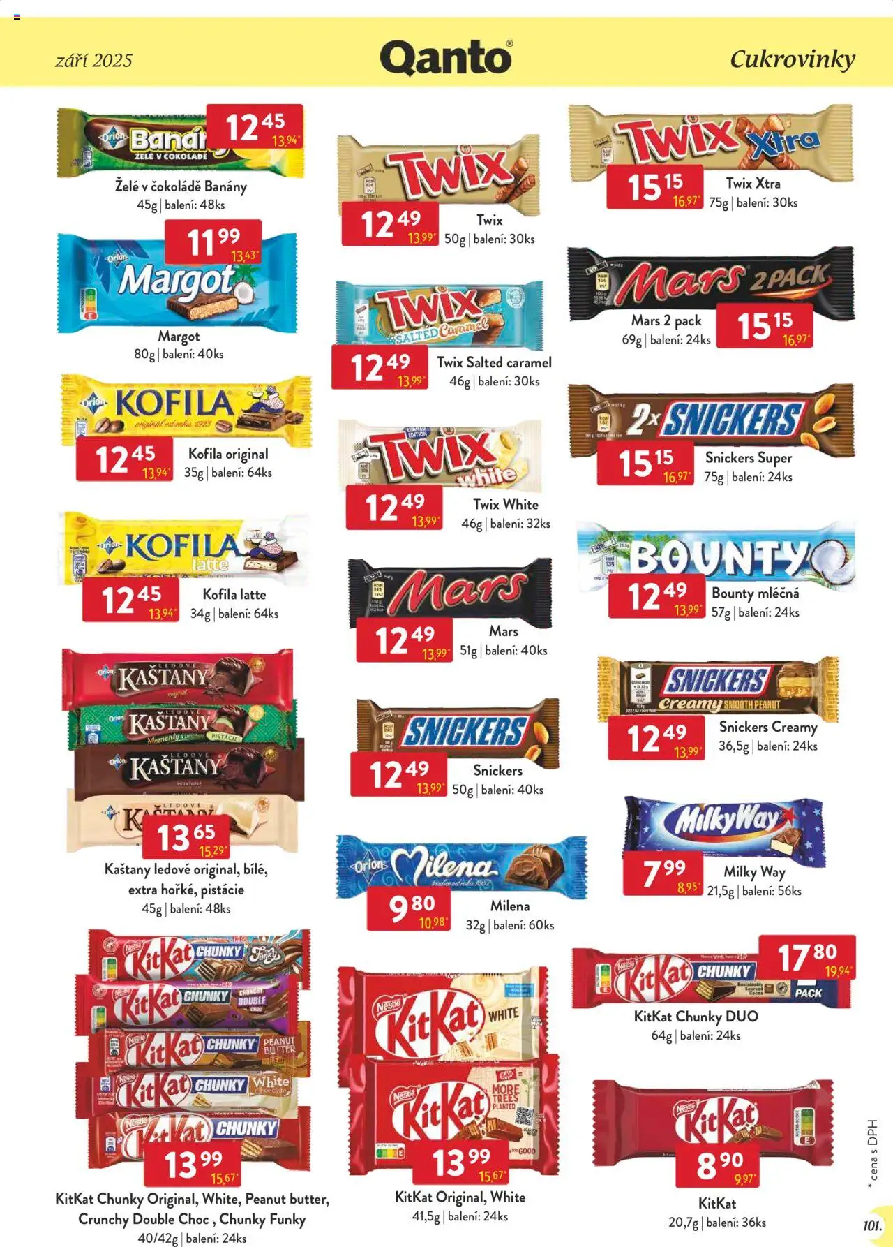Astur & Qanto leták - Velkoobchod 09/2025 od 01.09.2025 | Strana: 101 | Produkty: Banány, Twix, Pistácie, Kofila