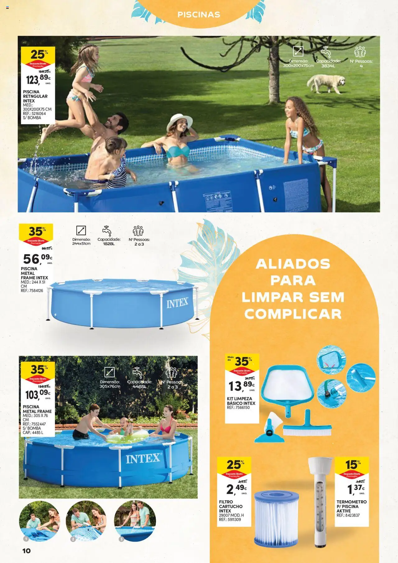 Continente - Verão │ válido de 17.06.2025 | Página: 10 | Produtos: Piscina, Termómetro, Piscinas