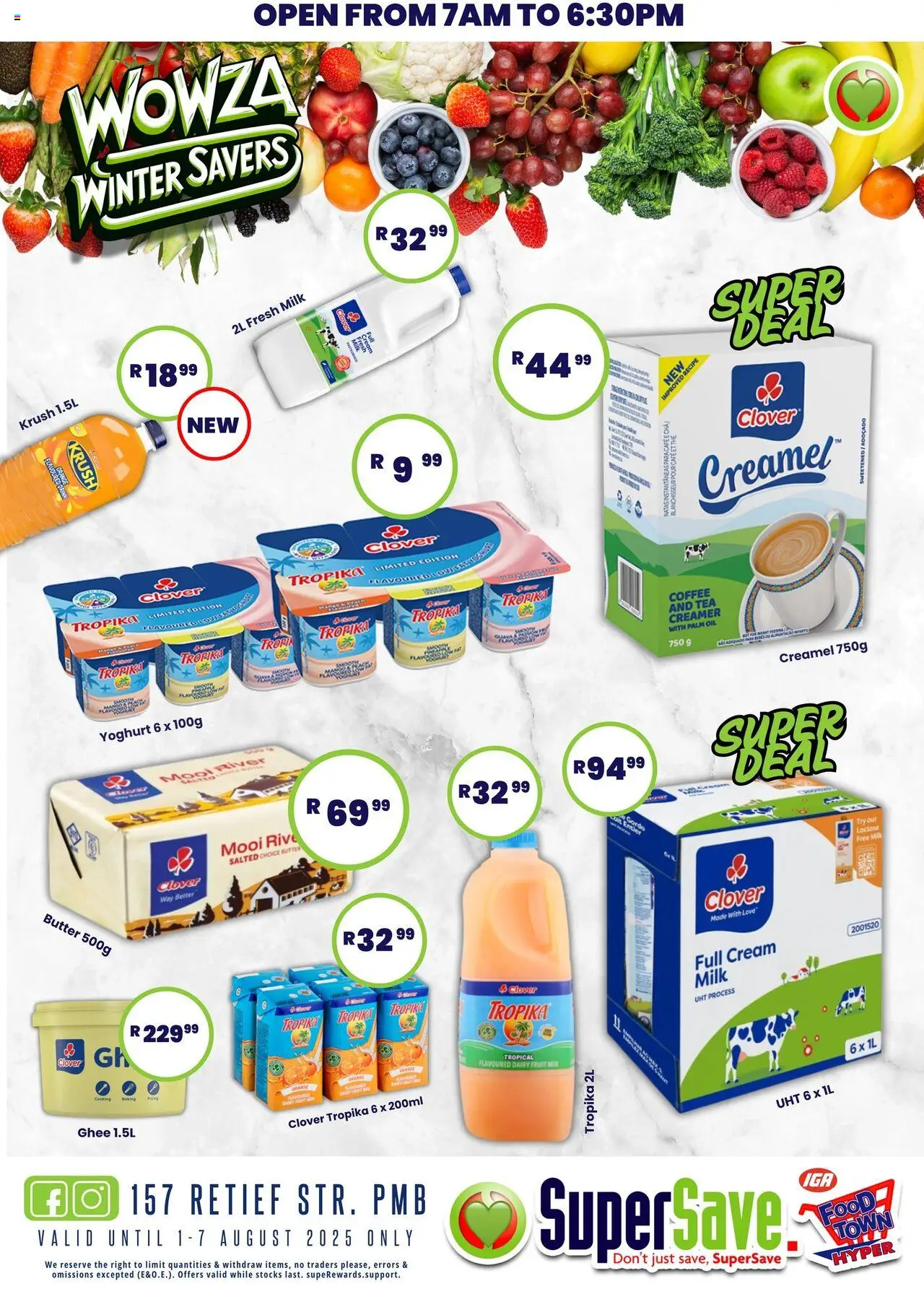 Super Save Specials │ valid from 01.08.2025 | Page: 38 | Products: Milk, Butter, Tea, Cream