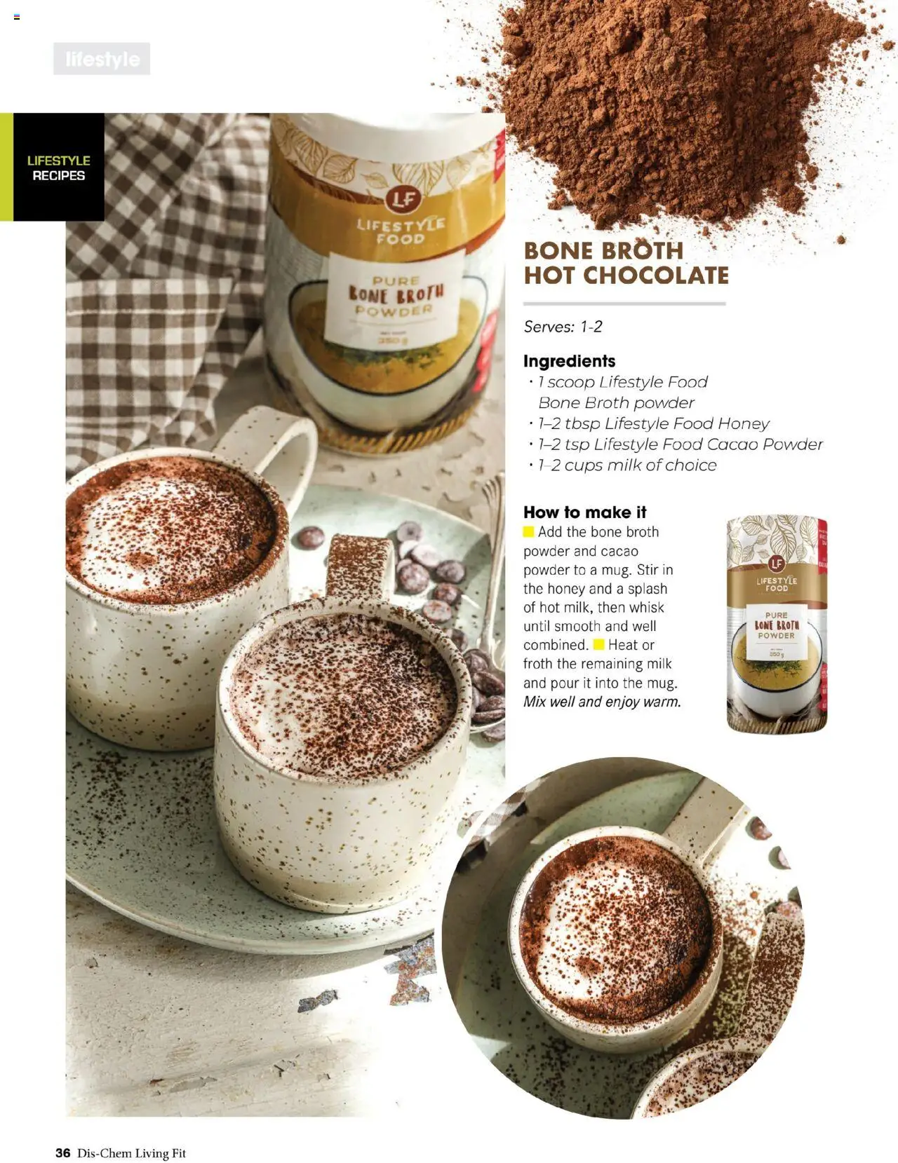 Dis-Chem Living Fit │ valid from 01.05.2025 | Page: 38 | Products: Hot chocolate, Milk, Chocolate, Powder