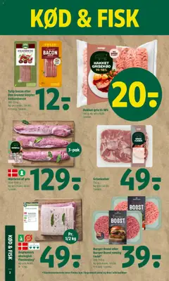 Tulip bacon eller Den Grønne Slagter kalkunbacon, 100-125 g. Frit valg. 1 pakke. gyldig fra 23.10.2025 | Side: 2