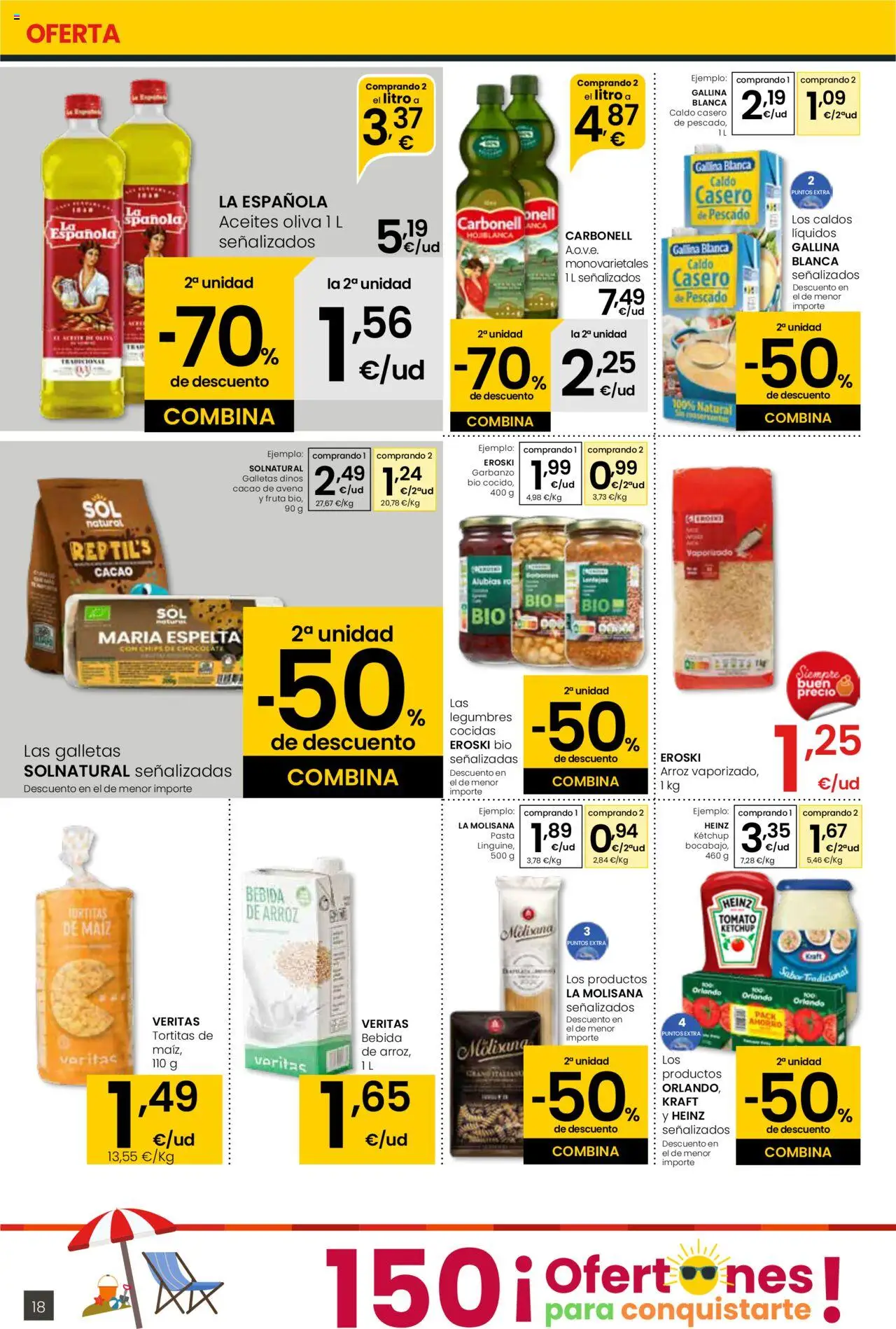 Eroski - Para conquistarte Center │ válido desde el 14.08.2025 | Página: 18 | Productos: Chocolate, Pasta, Galletas, Φρυγανιές σικάλεως