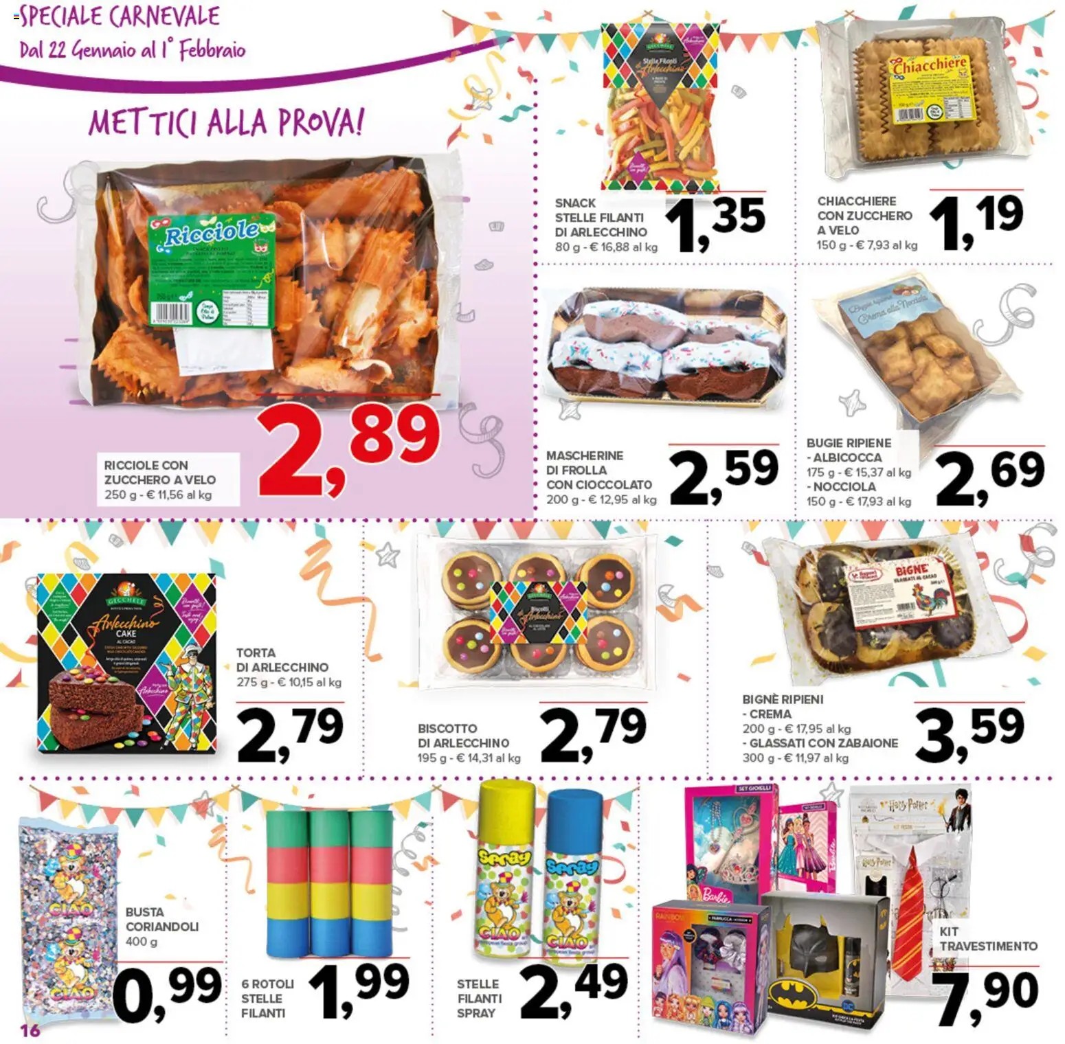 Volantino Todis del 22.01.2026 | Pagina: 16 | Prodotti: Crema, Cioccolato, Zucchero, Torta
