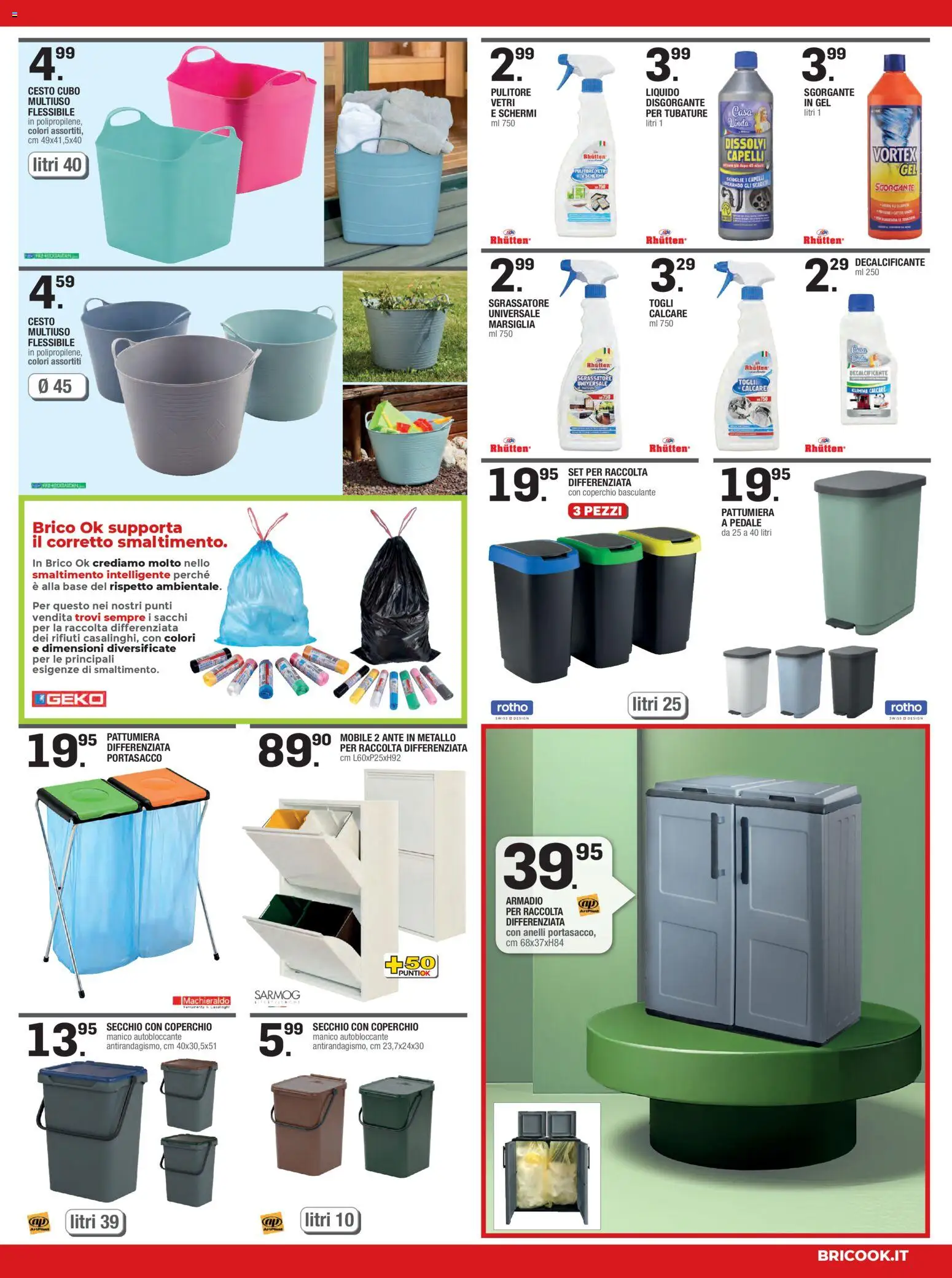 Volantino Brico OK del 22.01.2026 | Pagina: 5 | Prodotti: Mobile, Sgrassatore, Pattumiera, Armadio