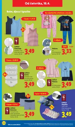 LUPILU Bokserice, 3 komada u setu, Visoki udio pamuka i elastansko vlakno (LYCRA®), Veličine: 98-128 - Pregled kataloga iz trgovine Lidl, vrijedi od 13.04.2026 | Stranica: 42