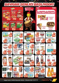 11.03.2026 tarihinden itibaren geçerli olan Happy Center kataloğu önizlemesi | Sayfa: 3 | Ürünler: Domates, Şeker, Küp şeker