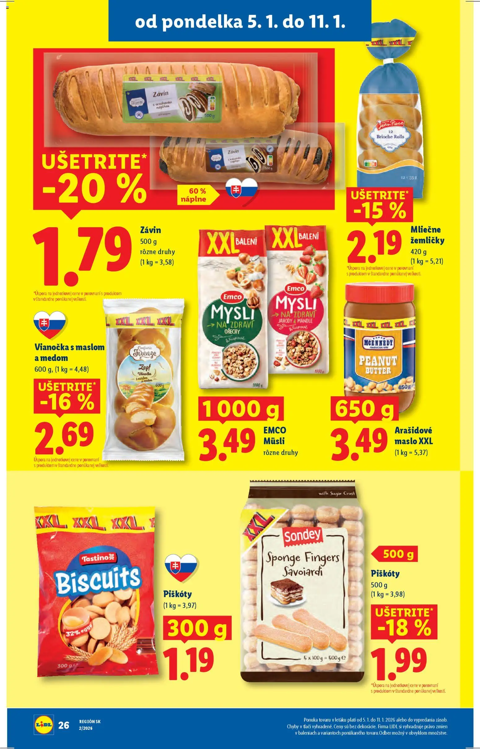 Nové Lidl akcie – leták je platný od 05.01.2026 | Strana: 32 | Produkty: Maslo, Jahody, Orechy, Mandle