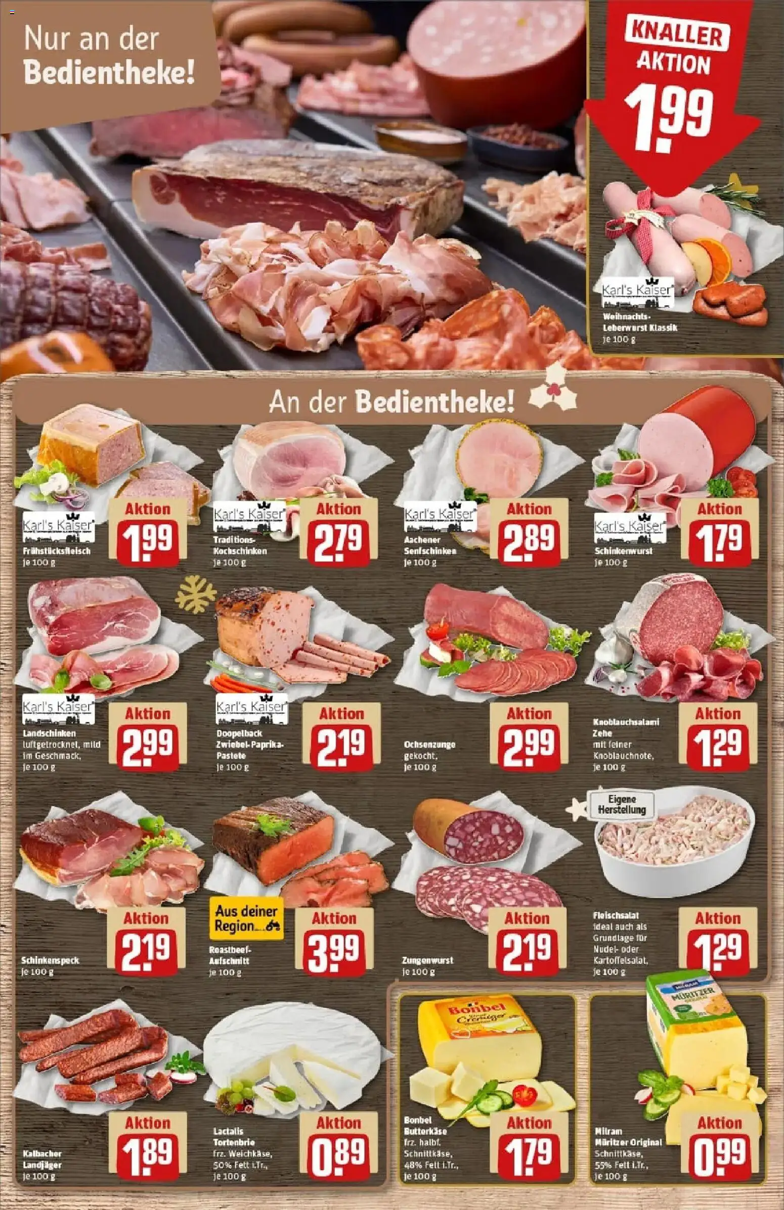 Rewe prospekt Stolberg / Mausbach	 – gültig ab 23.11.2025 | Seite: 9 | Produkte: Roastbeef, Paprika, Milram, Salami