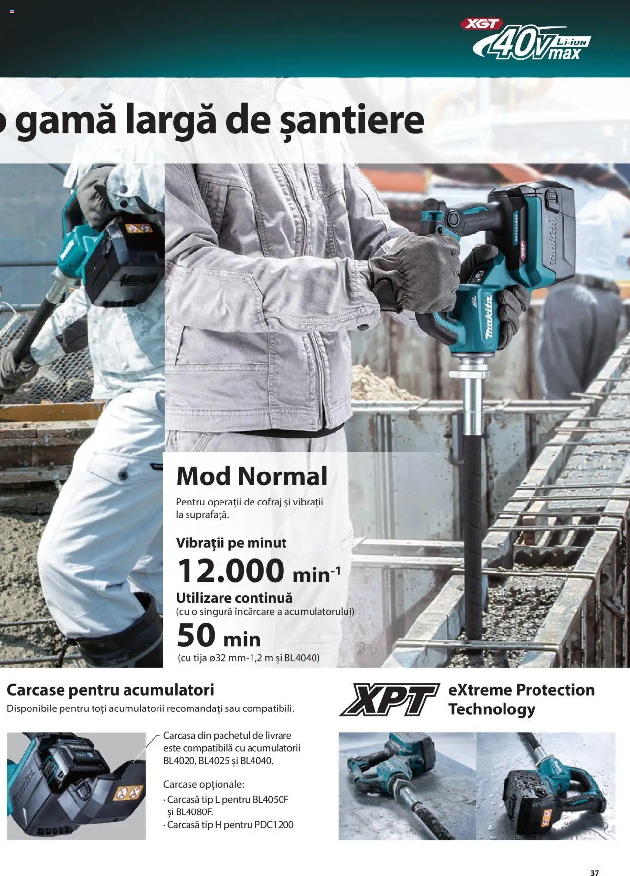 Makita catalog - Masini profesionale Makita XGT – valabil de la 20.06.2024 | Pagină: 37 | Produse: Carcasă