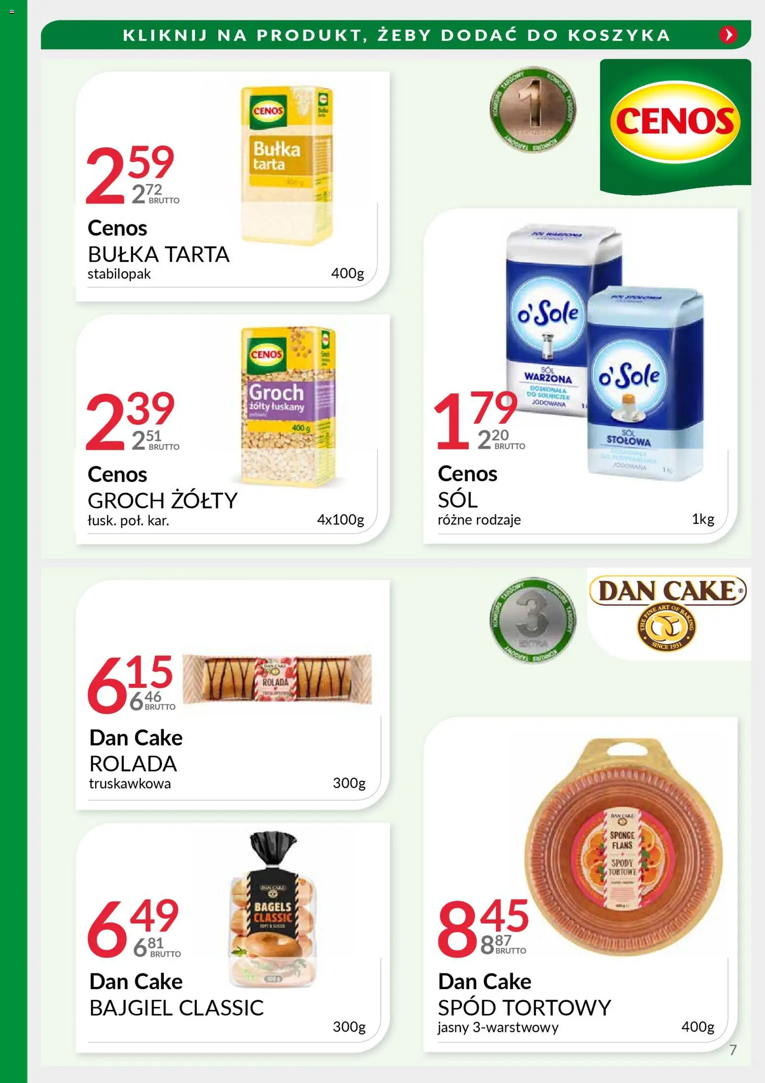 Eurocash Gazetka - Targi Jesień od 17.11.2025 | Strona: 7 | Produkty: Groch, Spód tortowy, Bułka tarta, Rolada truskawkowa