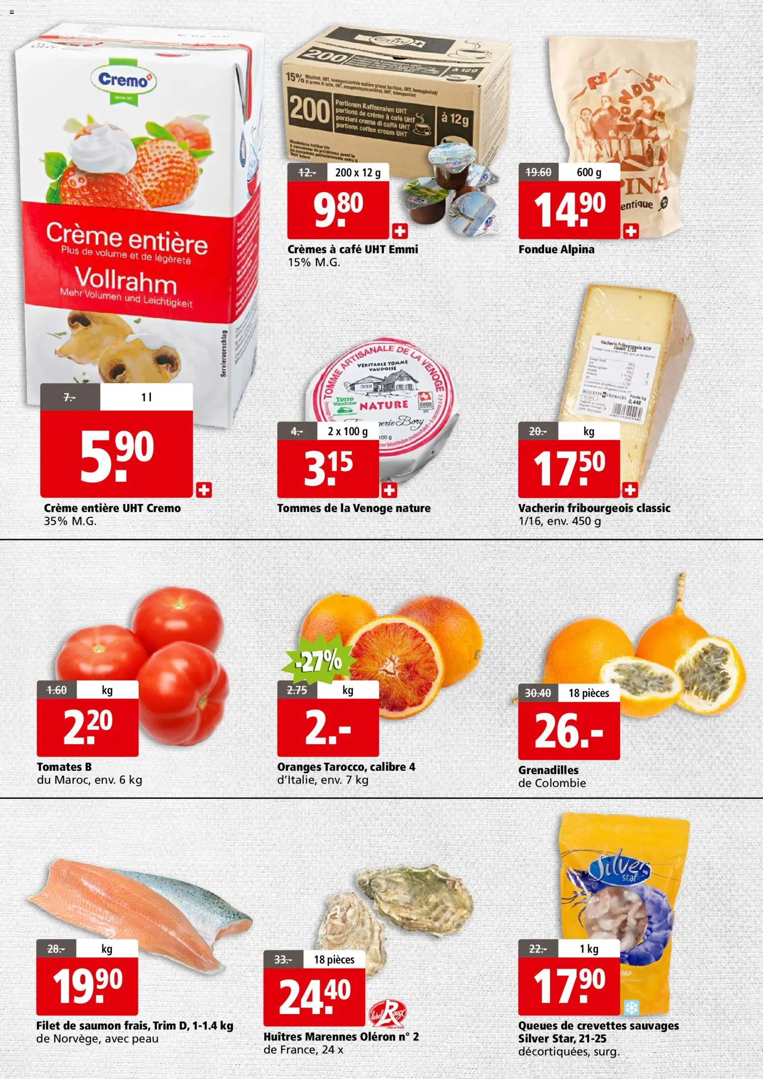 Aligro Aktionen Business Chavannes, Matran, Genève, Sion – gültig ab 26.12.2025 | Seite: 2 | Produkte: Fondue, Creme