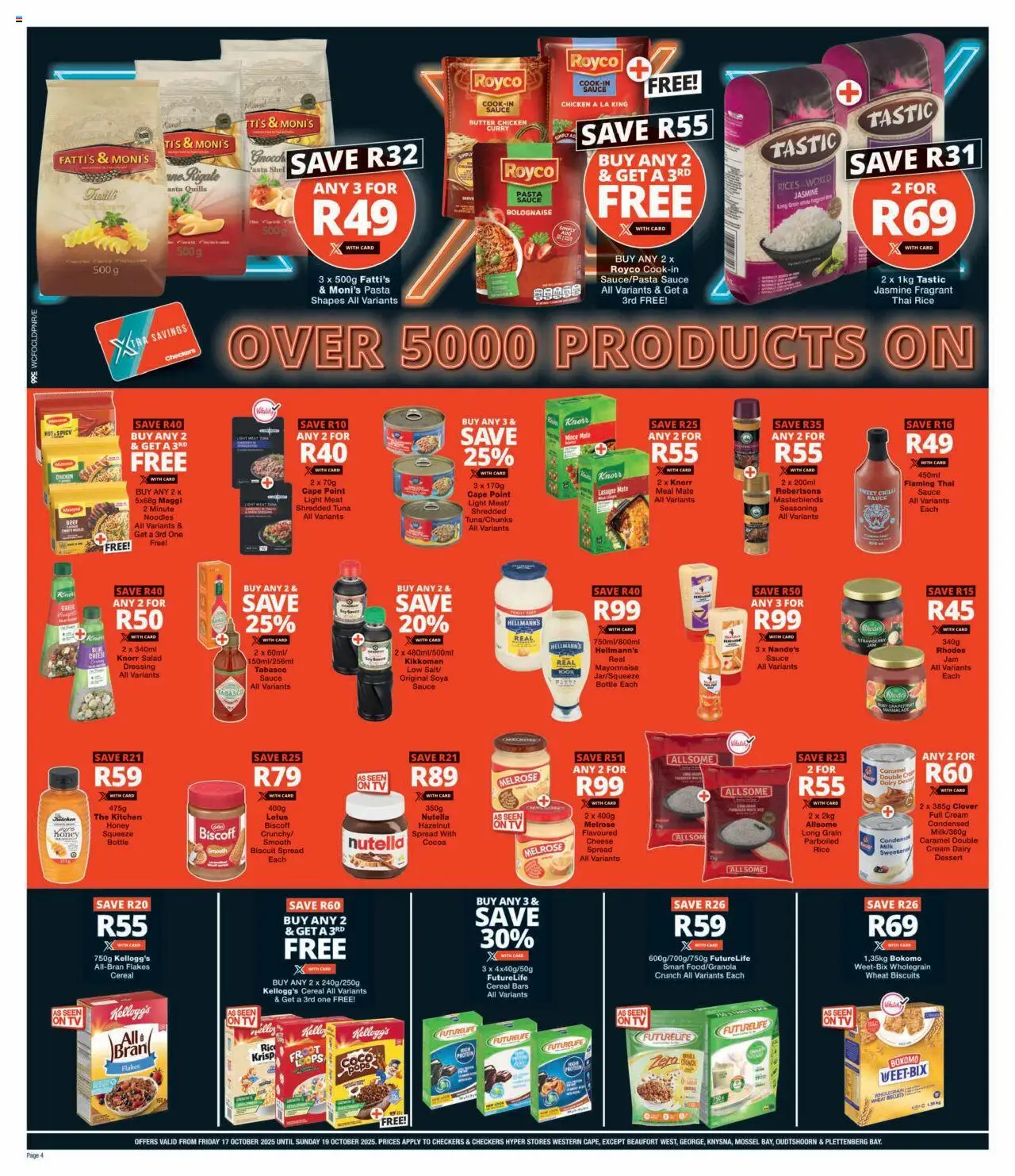 New Checkers catalogue – valid from 17.10.2025 | Page: 4 | Products: Milk, Butter, Flakes, Chilli