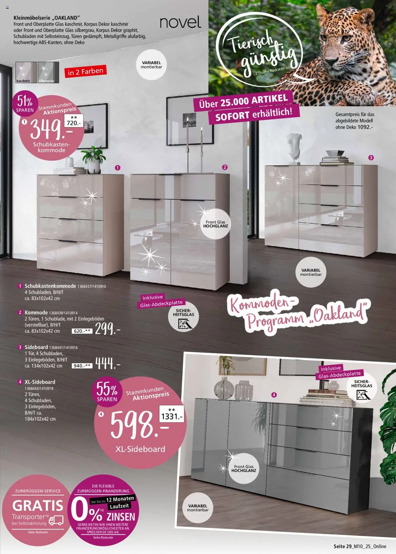 Zurbrüggen - Junges Wohnen - gültig ab dem 09.08.2025 | Seite: 29 | Produkte: Sideboard, Kommode