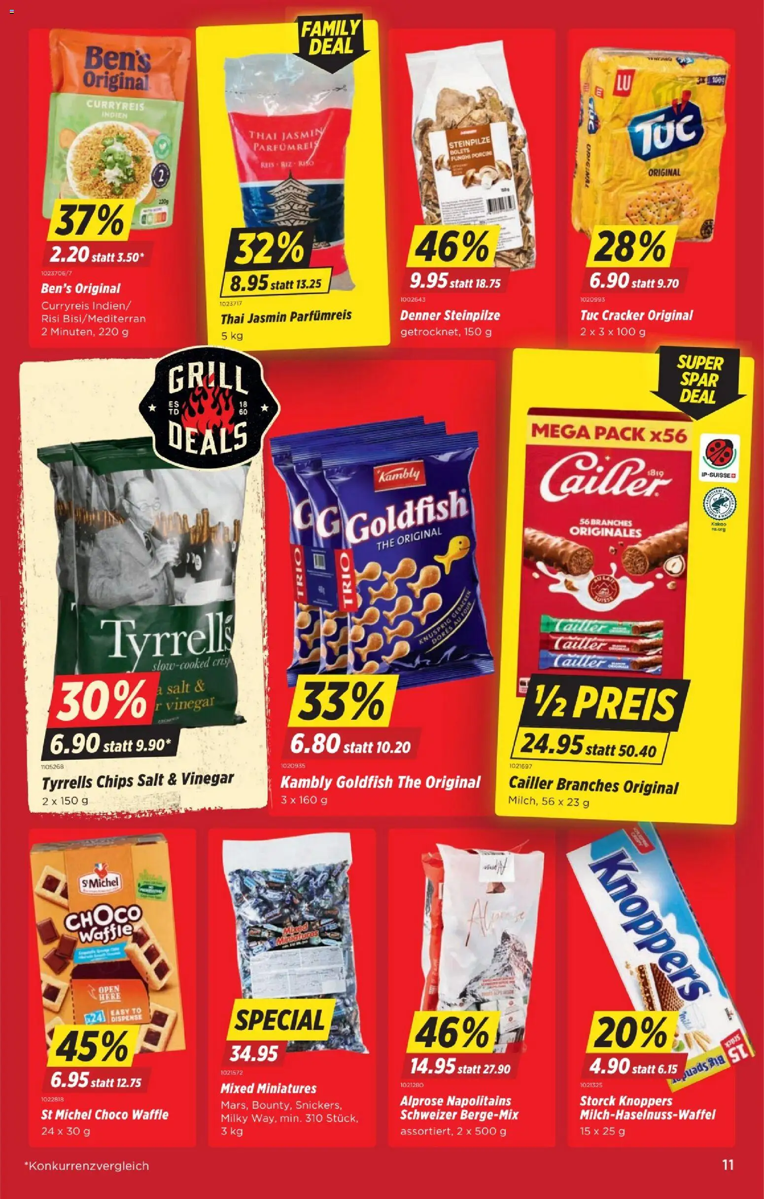 Denner aktionen – gültig ab 16.04.2026 | Seite: 11 | Produkte: Chips, Grill