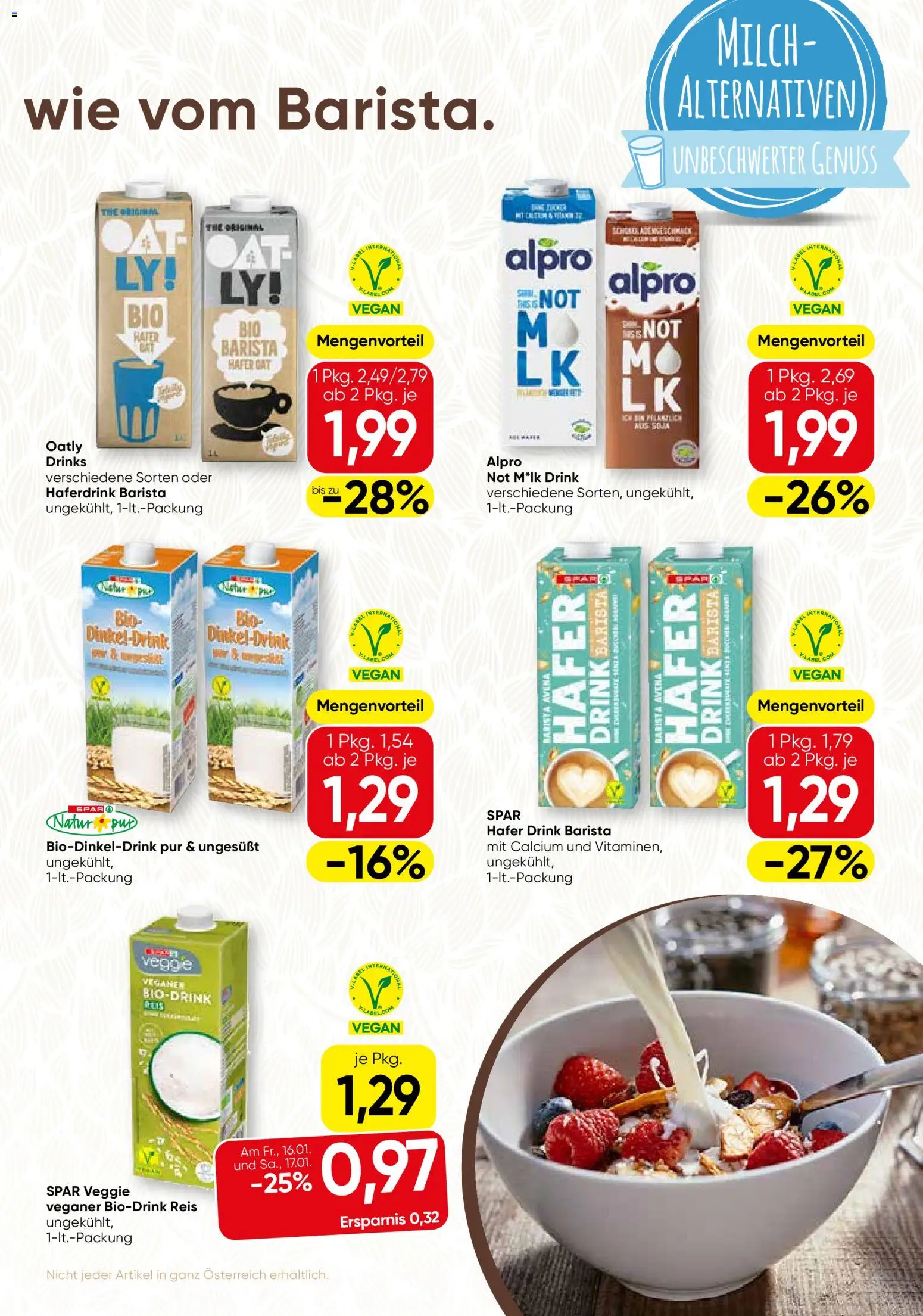 SPAR Gourmet Flugblatt - Niederösterreich gültig ab 15.01.2026 | Seite: 3 | Produkte: Milch, Reis