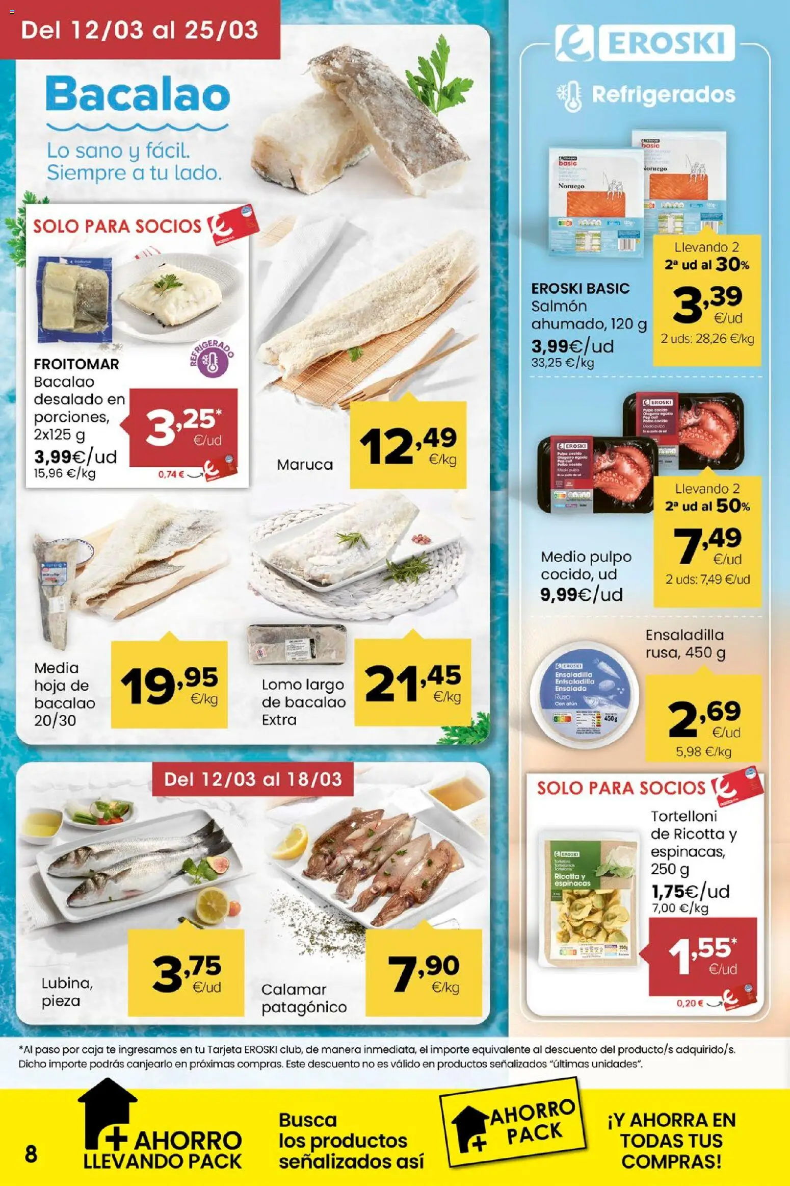 Eroski folleto │ válido desde el 12.03.2026 | Página: 8 | Productos: Ensaladilla, Πορσελάνη, Té, Caja