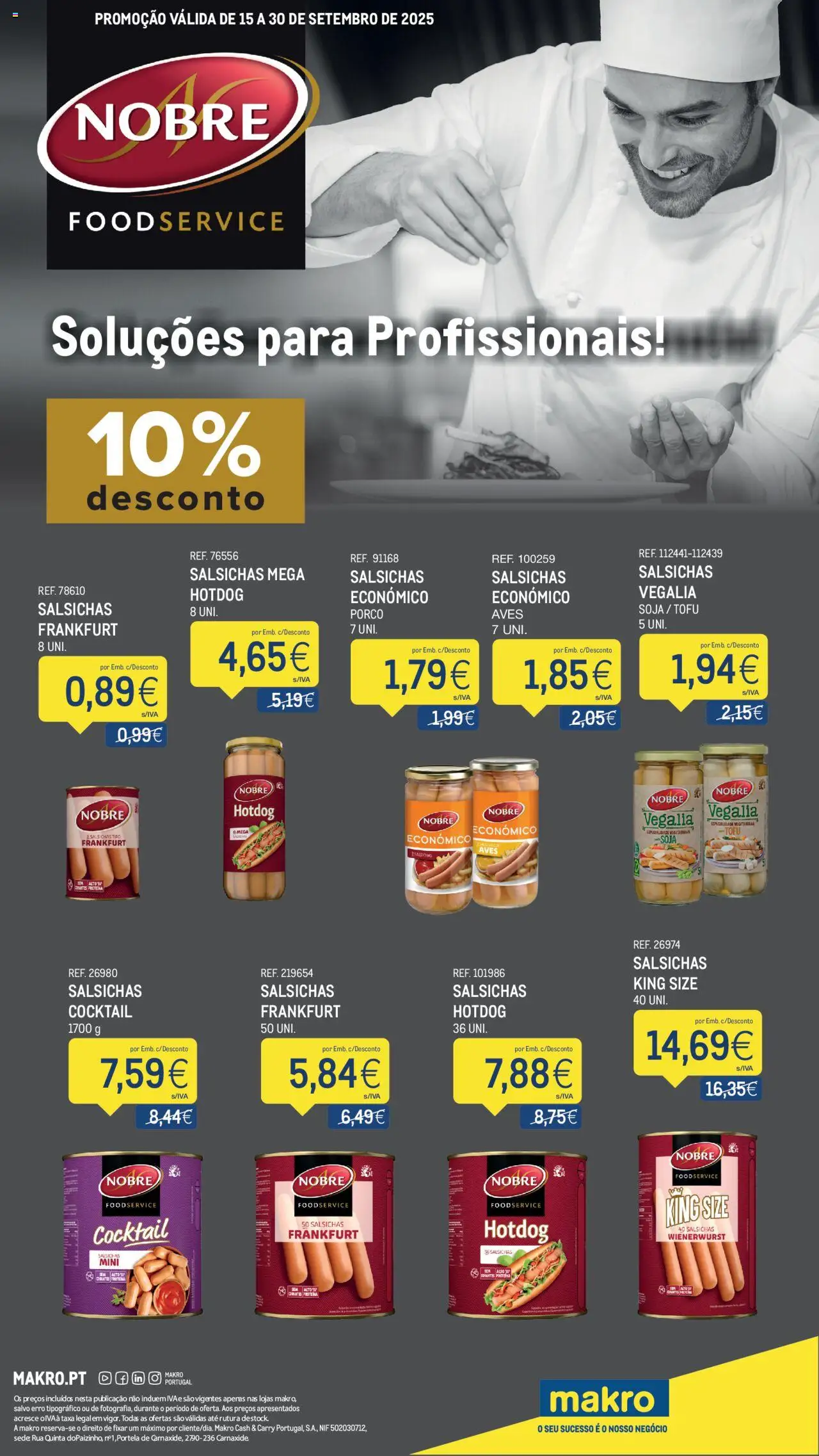 Makro - Monofolha Nobre - Mercearia │ válido de 15.09.2025 | Página: 1 | Produtos: Soja, Proteina