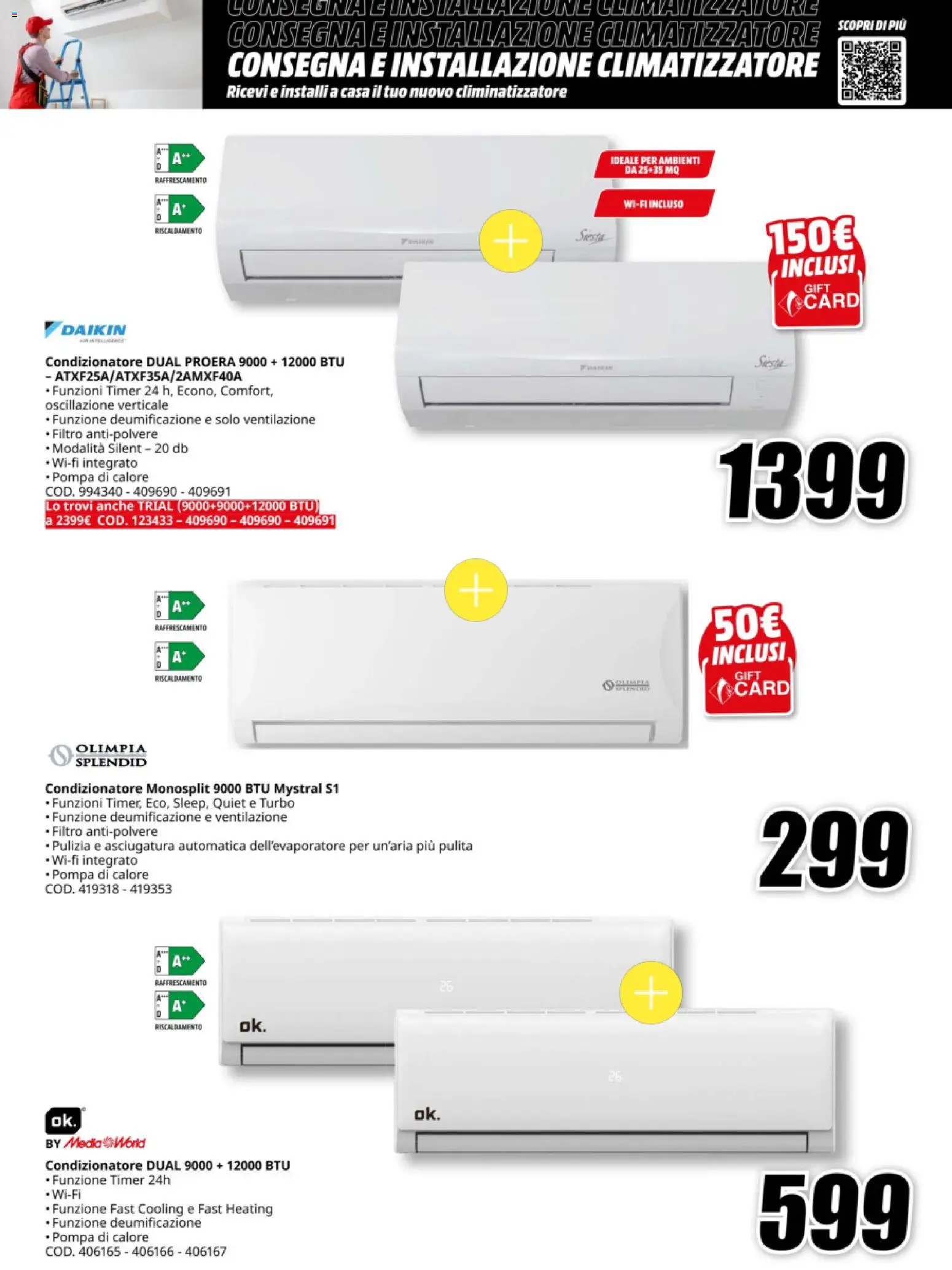 Volantino Media World del 12.11.2025 | Pagina: 35 | Prodotti: Climatizzatore, Condizionatore
