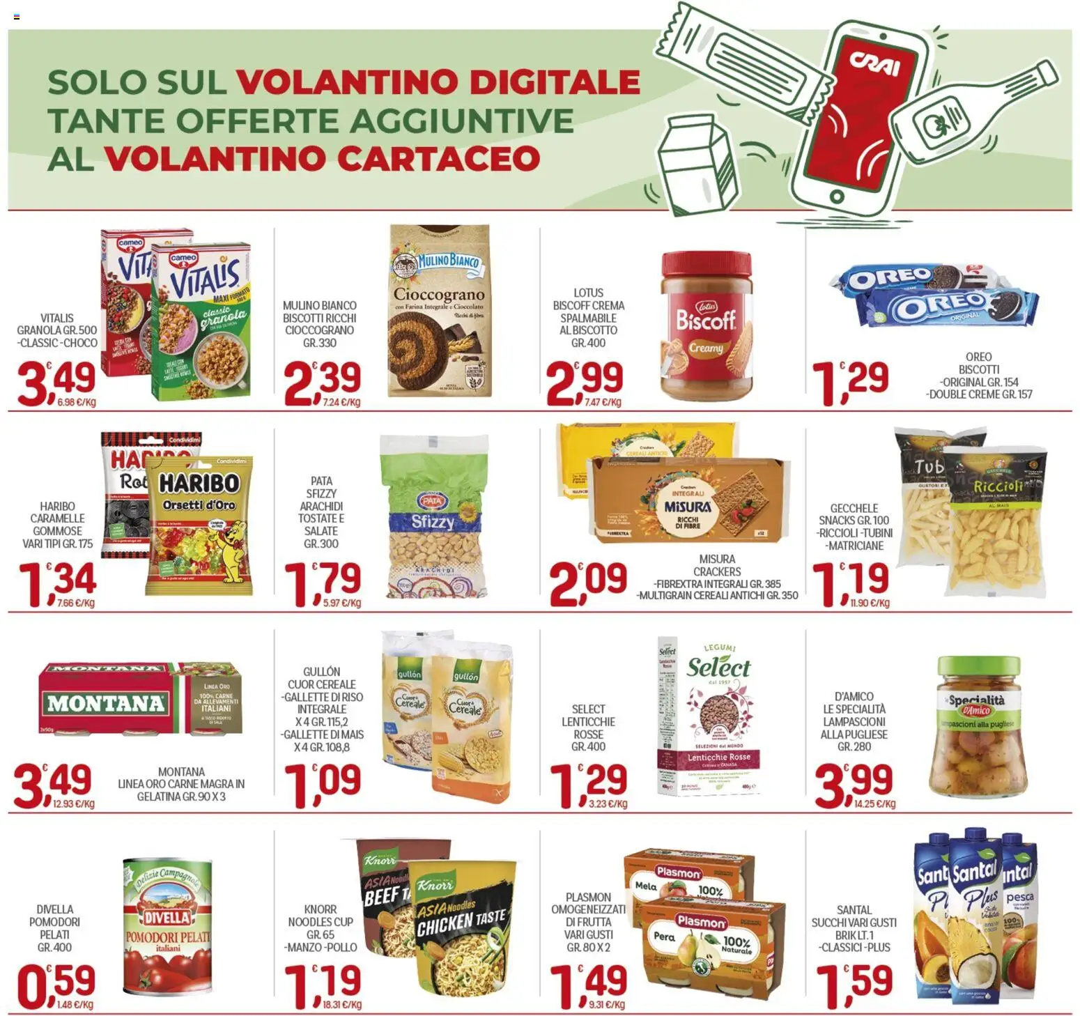 Volantino CRAI del 08.01.2026 | Pagina: 13 | Prodotti: Tagliatelle, Biscotti, Latte, Burro