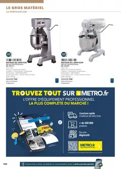 METRO - Prévisualisation de METRO - Boulanger Pâtissiers valide à partir de 08.02.2026 | Page: 144 | Produits: Poids, Batteur