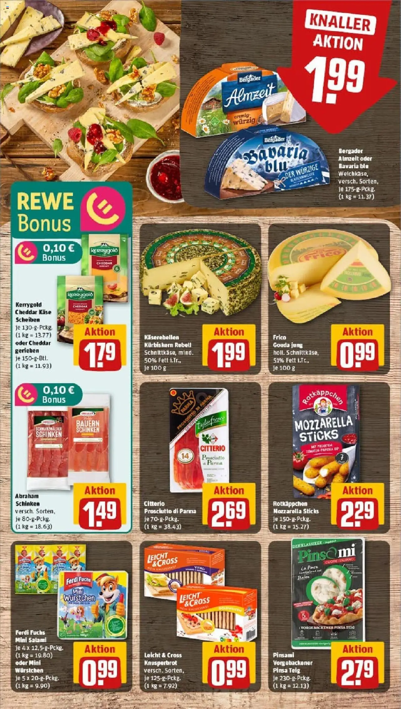 Rewe prospekt Ulm	 – gültig ab 19.10.2025 | Seite: 11 | Produkte: Käse, Mozzarella, Rotkäppchen, Schinken