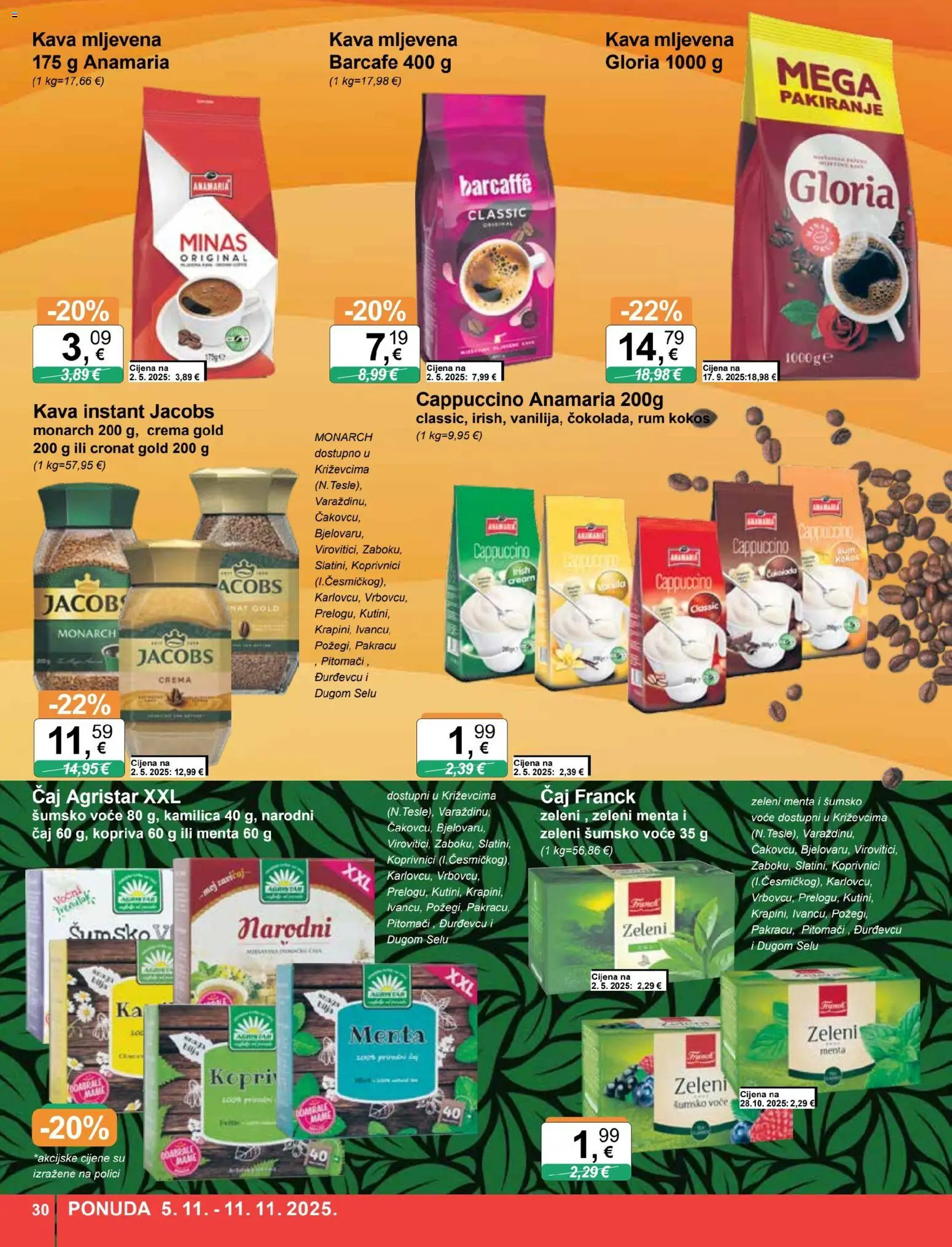 KTC katalog | vrijedi od 05.11.2025 | Stranica: 30 | Proizvodi: Kava instant, Čaj, Rum, Cappuccino