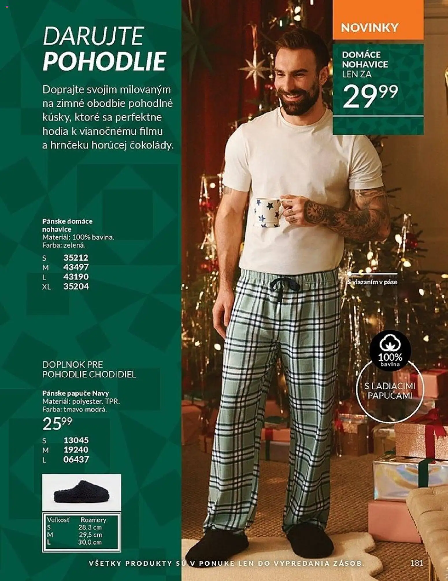 Nové Avon akcie – leták je platný od 01.11.2025 | Strana: 181 | Produkty: Nohavice, Papuče