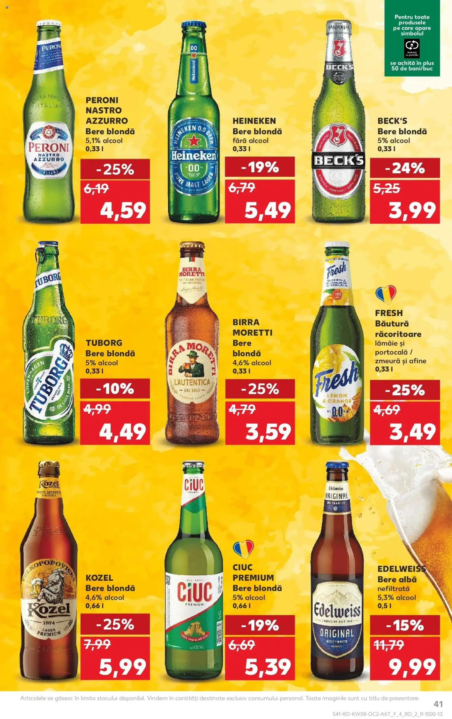 Noul catalog Kaufland – valabil de la 18.02.2026 | Pagină: 41 | Produse: Afine, Zmeură, Bere, Lămâie