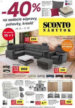 Sconto nábytok leták platný od 24.09.2025