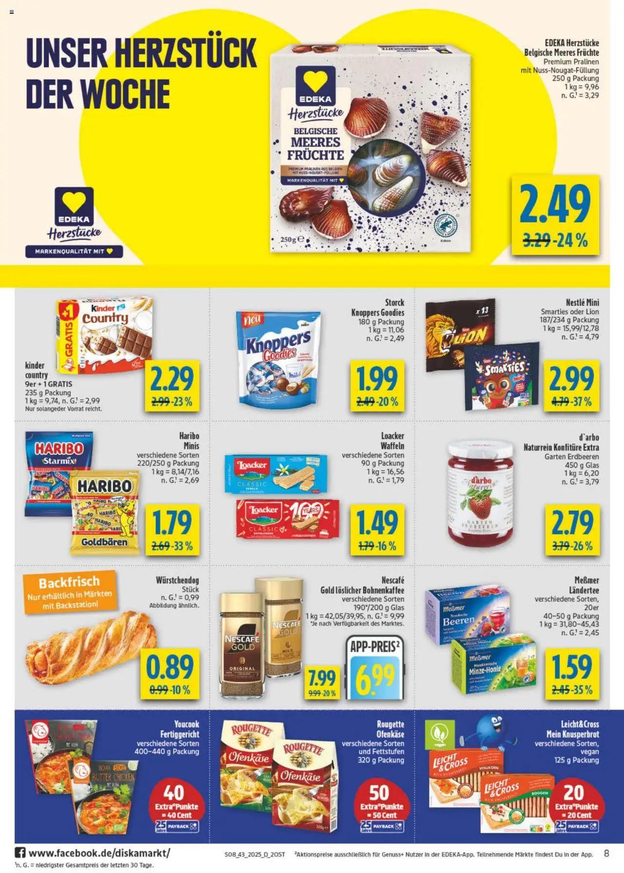 Diska - Diska Angebote Sachsen-Thüringen KW43 – gültig ab 20.10.2025 | Seite: 8 | Produkte: Haribo, Butter, Waffeln, Nescafe gold