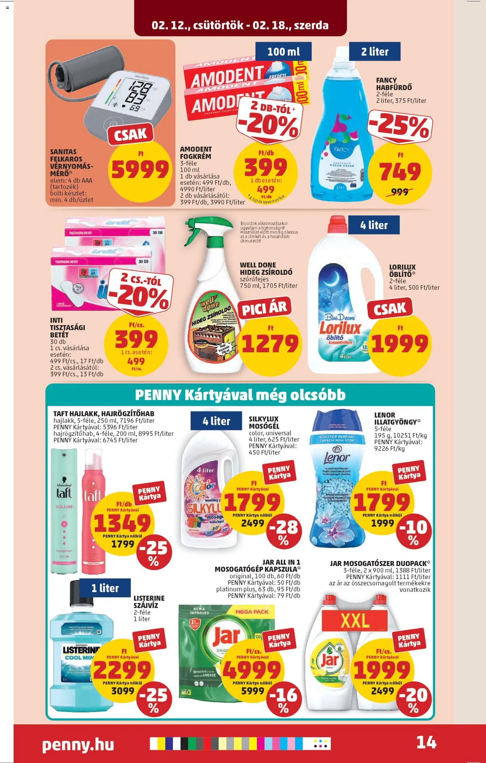 PENNY akciós ujság - amely érvényes a következő dátumtól: 12.02.2026 | Oldal: 18