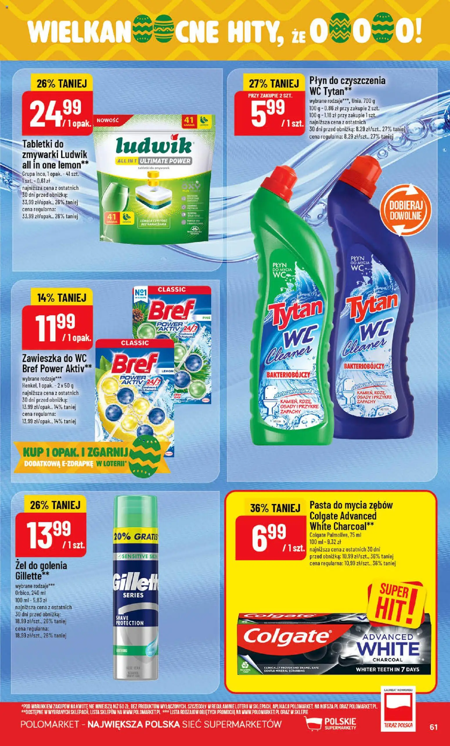 POLOmarket gazetka od 01.04.2026 | Strona: 61 | Produkty: Gillette, Cleaner