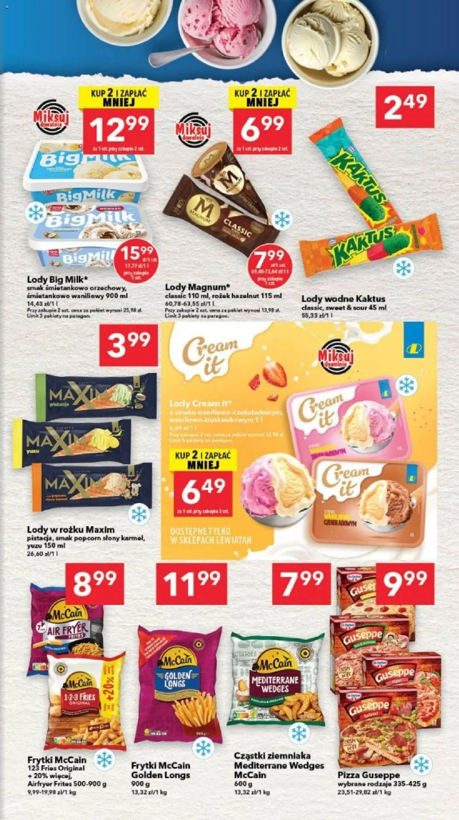 Lewiatan gazetka - Gdańsk od 23.04.2026 | Strona: 13 | Produkty: Pizza, Popcorn, Frytki, Lody