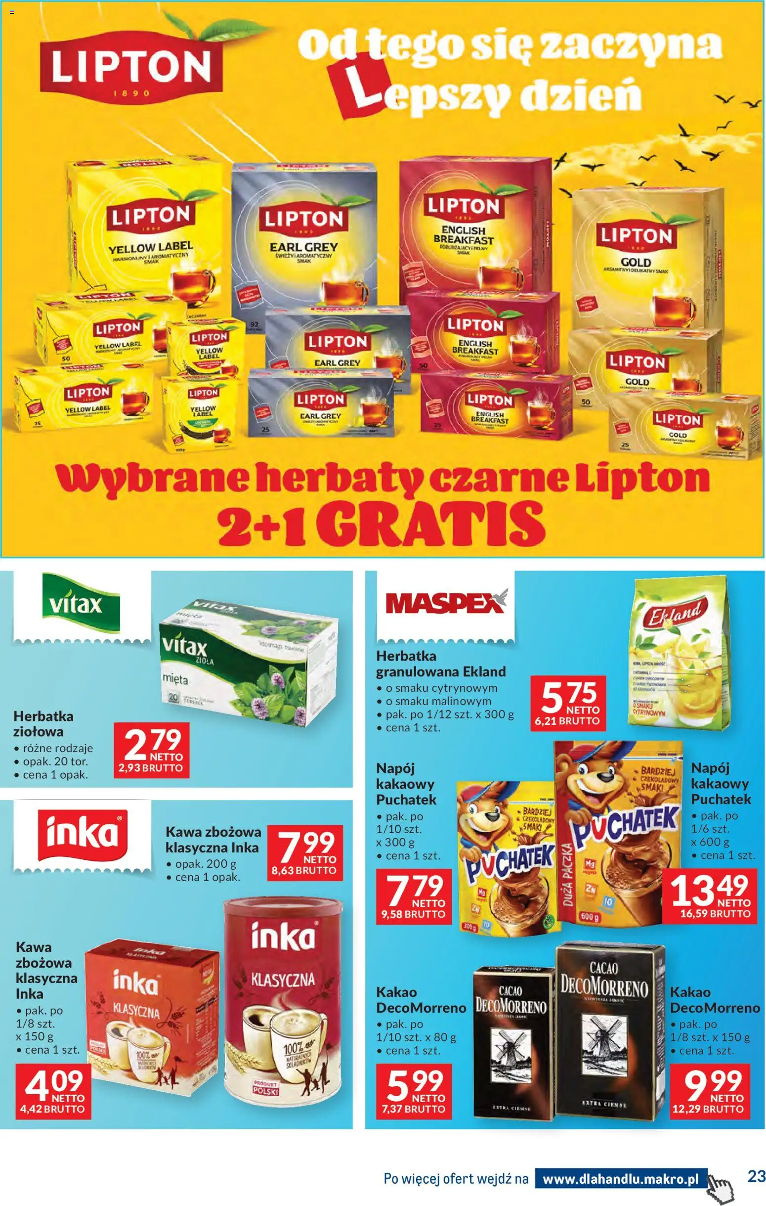 Makro Gazetka - Dystrybucja do sklepów od 03.03.2026 | Strona: 23 | Produkty: Kakao, Mięta, Kawa