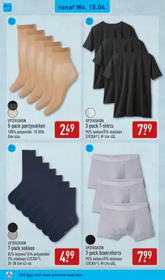 Aldi folder week 16 - Voorbeeld van een folder van Aldi, geldig van 13.04.2026 | Pagina: 46 | Producten: Sokken, Bébipulyka