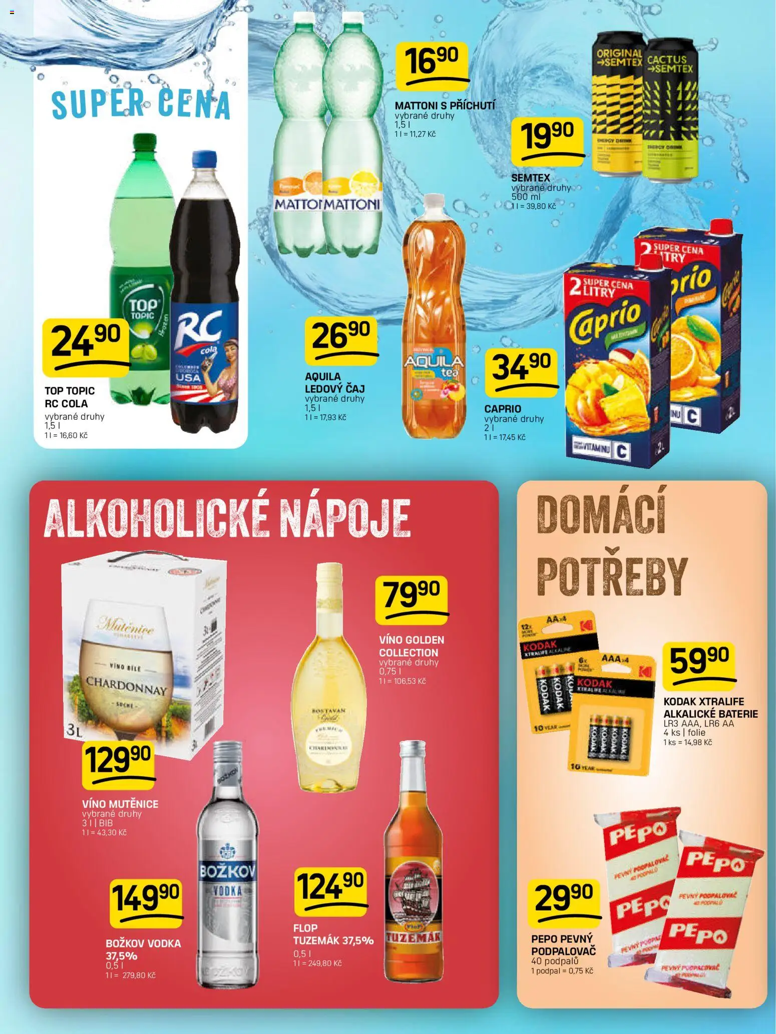 Flop leták od 28.01.2026 | Strana: 10 | Produkty: Čaj, Semtex, Božkov, Cola