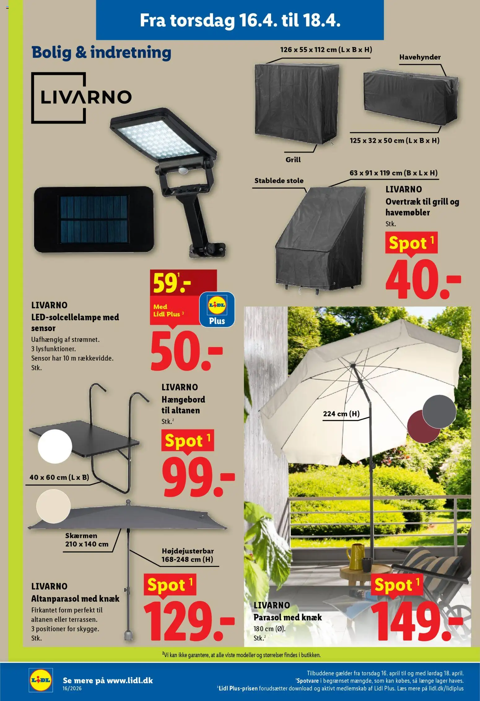 Lidl tilbudsavis – gyldig fra 12.04.2026 | Side: 23 | Produkter: Havemøbler, Søm, Grill, Parasol