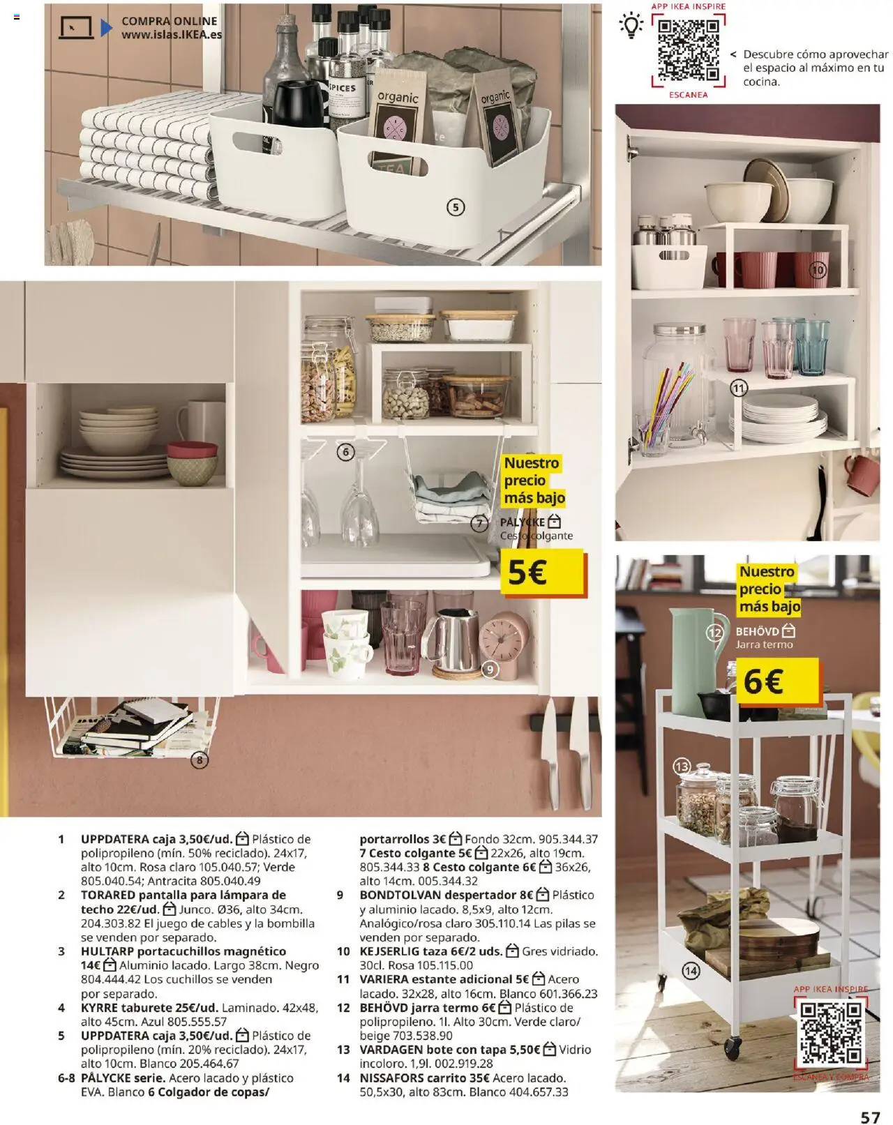 Catálogo IKEA Accesorios y decoración │ válido desde el 04.02.2025 | Página: 57 | Productos: Taburete, Bombilla, Caja, Lámpara