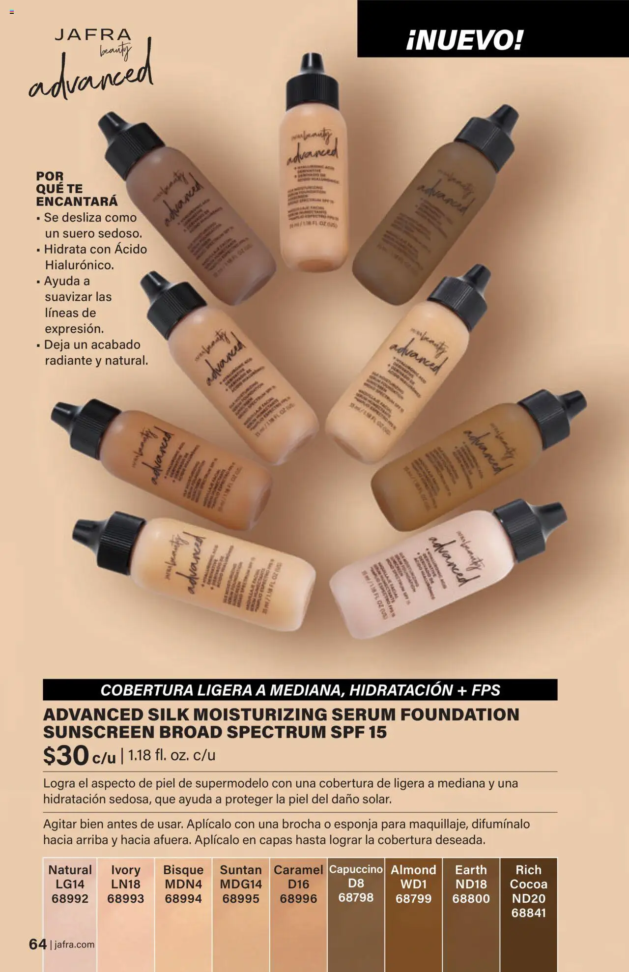 JAFRA folleto │ válido desde el 01.08.2025 | Página: 64 | Productos: Esponja, Sérum, Té, Brocha