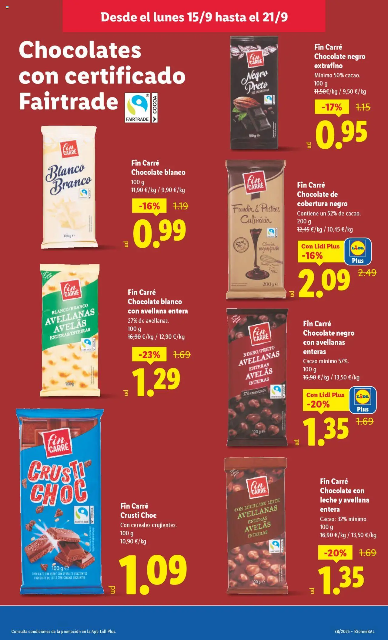Lidl folleto │ válido desde el 15.09.2025 | Página: 13 | Productos: Leche, Chocolate, Chocolate con leche, Φρυγανιές σικάλεως