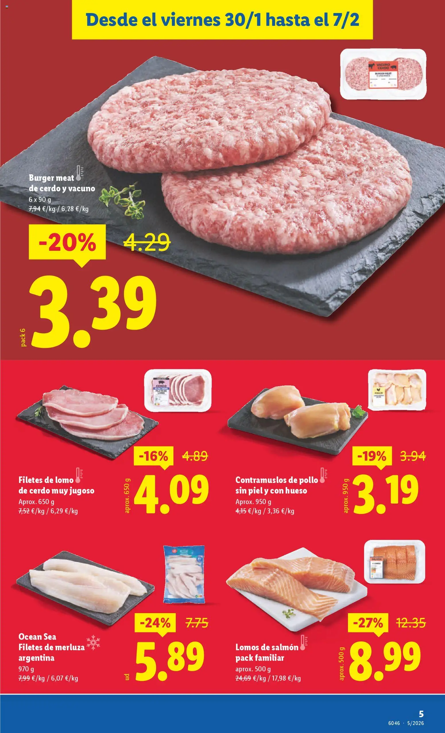 Lidl - Apertura Carretera Cádiz │ válido desde el 30.01.2026 | Página: 5 | Productos: Cerdo, Filetes de merluza