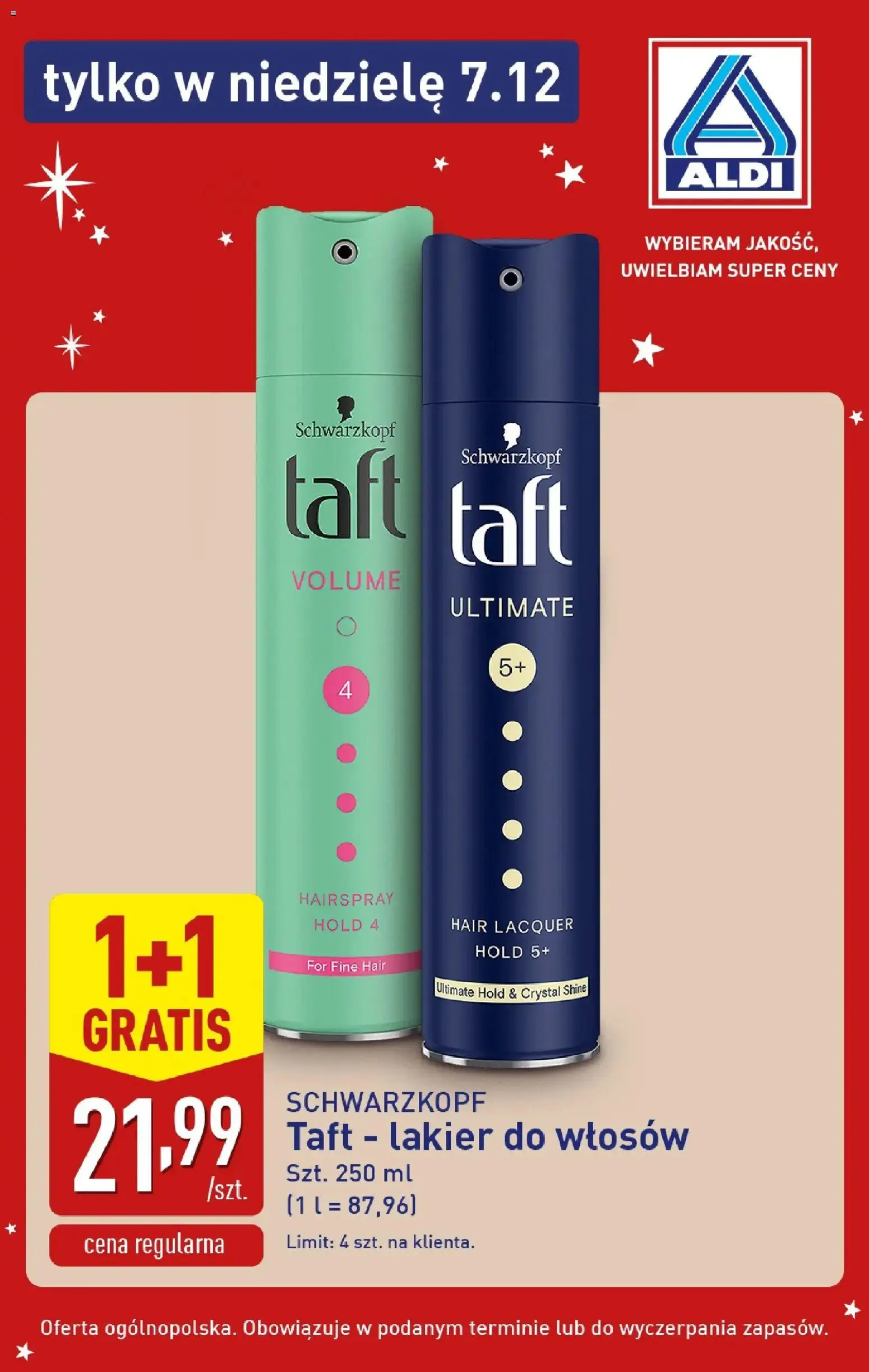 Aldi Gazetka - Super oferty na niedzielę od 07.12.2025 | Strona: 9 | Produkty: Lakier do włosów