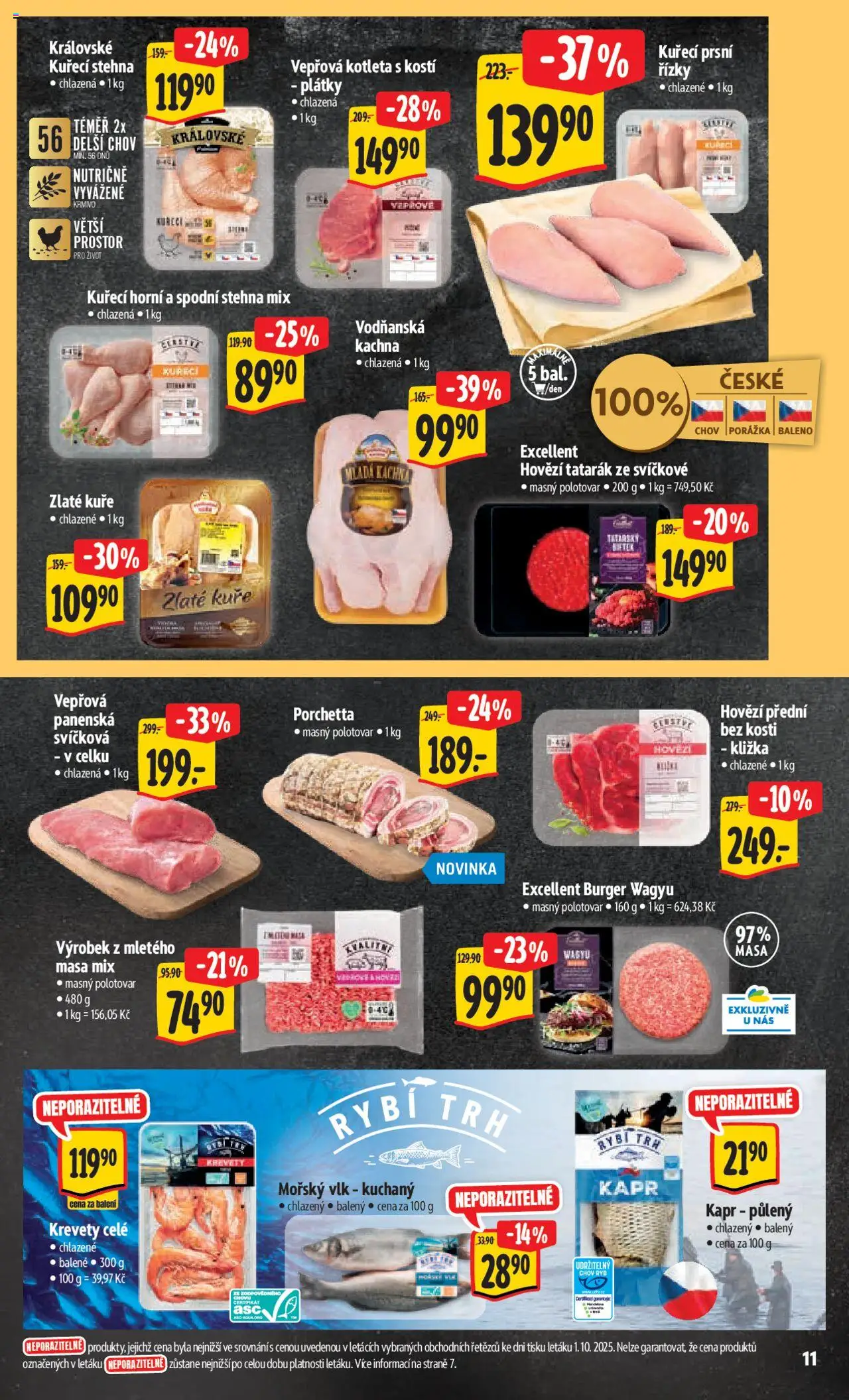 Albert leták - Hypermarket od 08.10.2025 | Strana: 18 | Produkty: Burger, Kachna, Kuře, Zlaté kuře