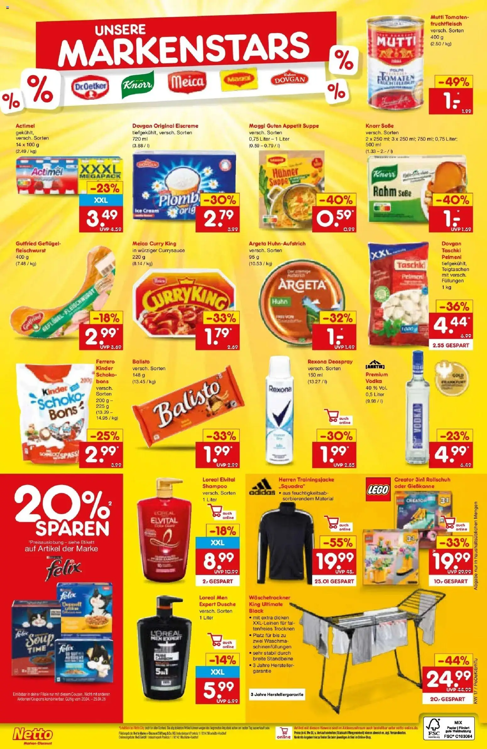 Netto Marken-Discount Prospekt Lahr-Langenwinkel	 – gültig ab 20.04.2026 | Seite: 57 | Produkte: Maggi, Tomaten, Meica, Vodka