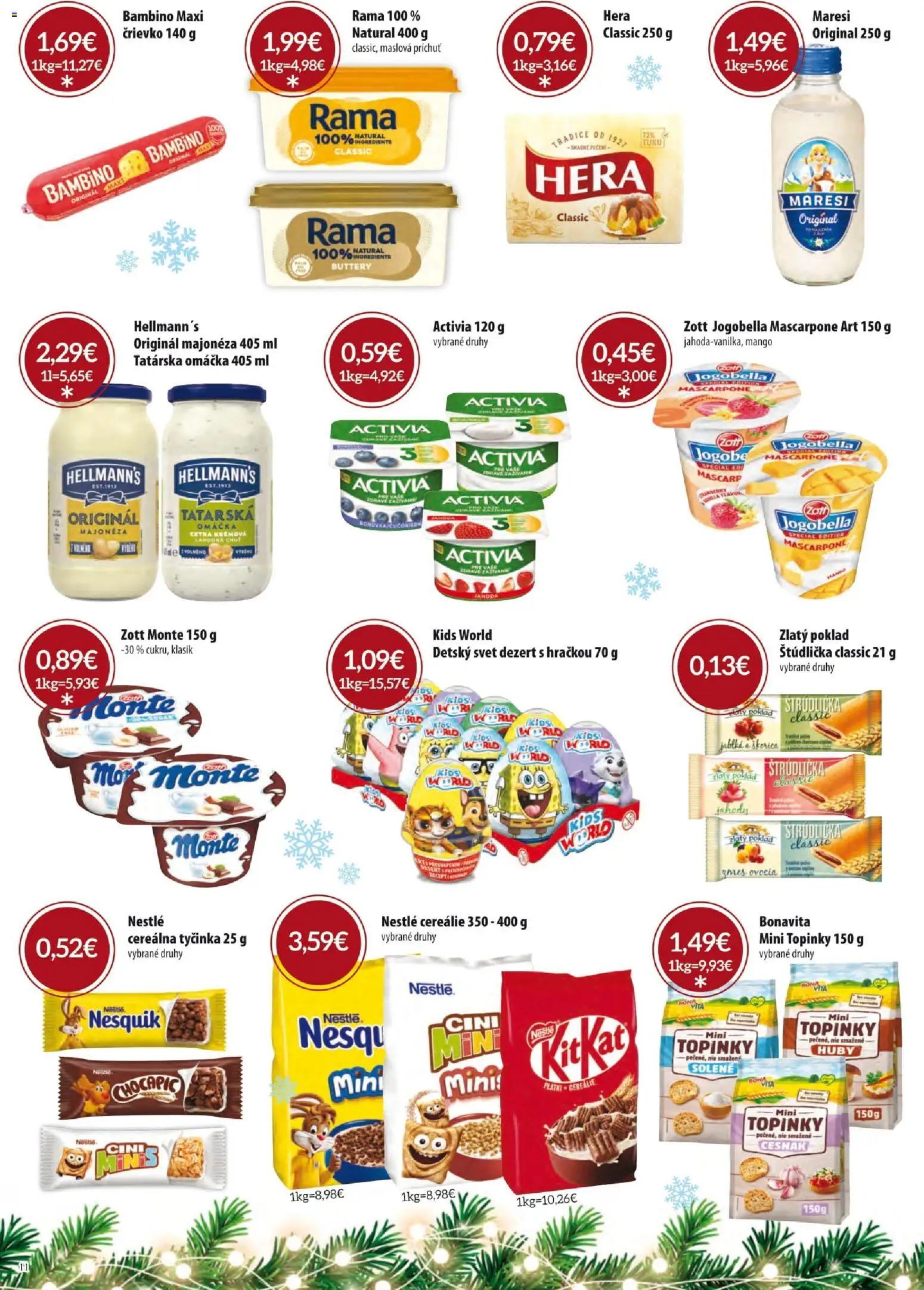 Nové KARMEN CBA akcie – leták je platný od 01.12.2025 | Strana: 11 | Produkty: Cesnak, Mango, Hera, Nesquik